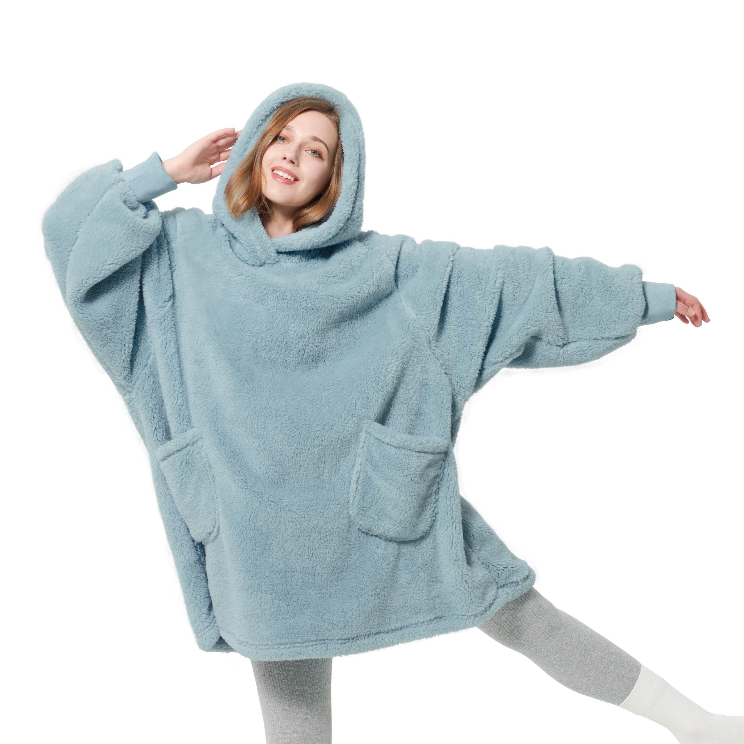Colcha Con Capucha Y Manta Portátil Para Mujeres Y Hombres Verde - Venta Internacional