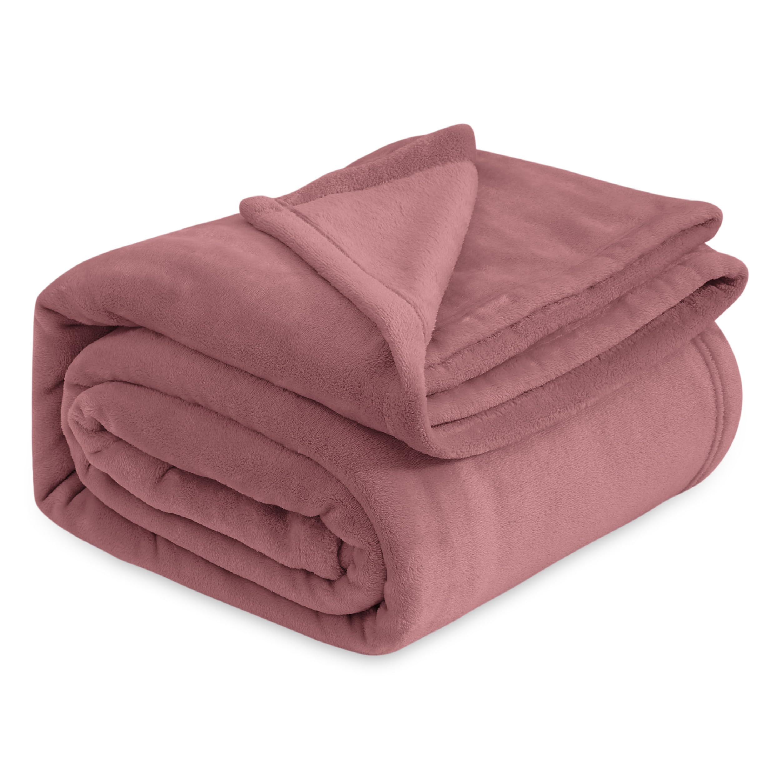 Manta Bedsure Forro Polar Queen Size Franela Rosa 230 x 230 cm - Venta Internacional