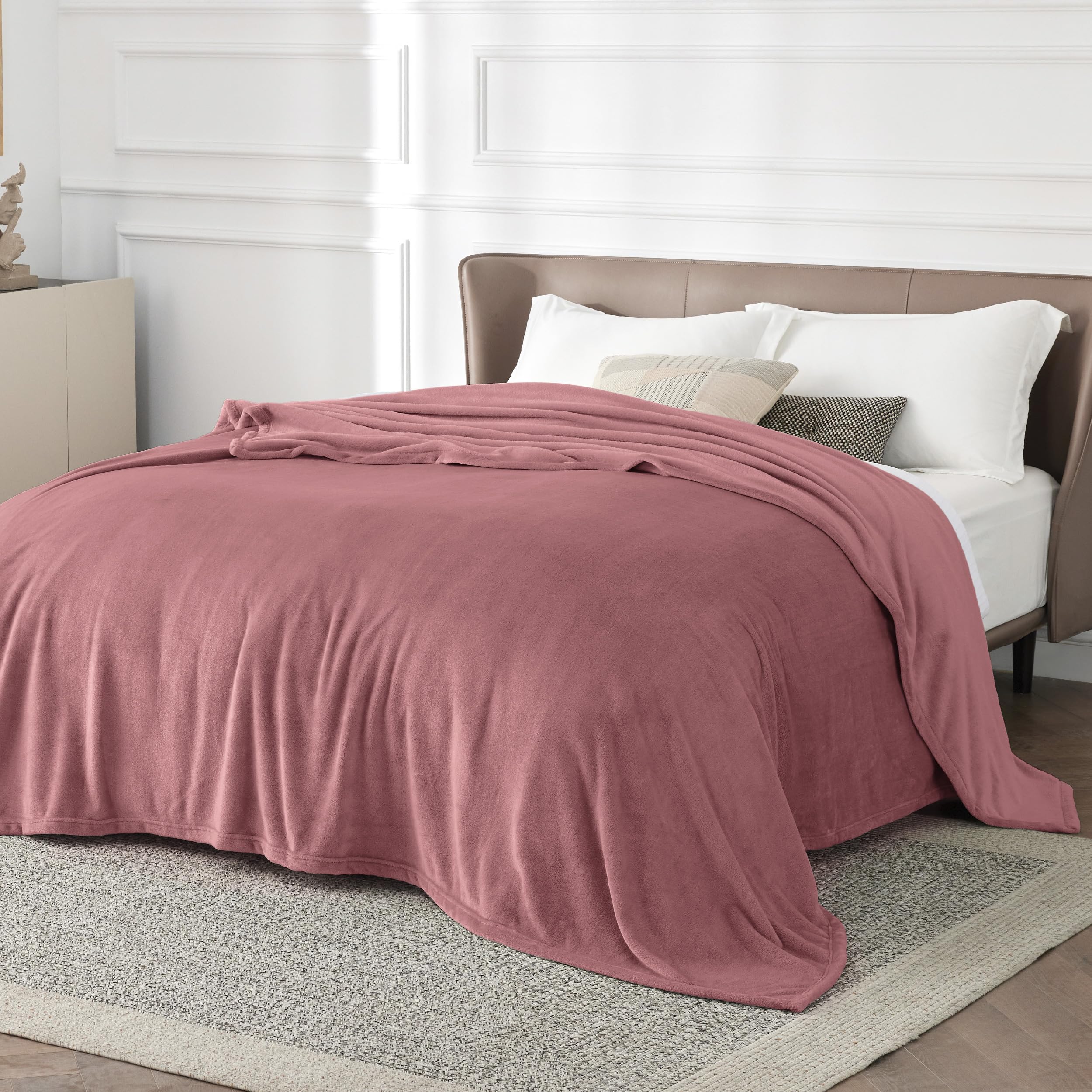 Foto 3 pulgar | Manta Bedsure Forro Polar Queen Size Franela Rosa 230 x 230 cm - Venta Internacional