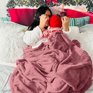 Foto 6 | Manta Bedsure Forro Polar Queen Size Franela Rosa 230 x 230 cm - Venta Internacional