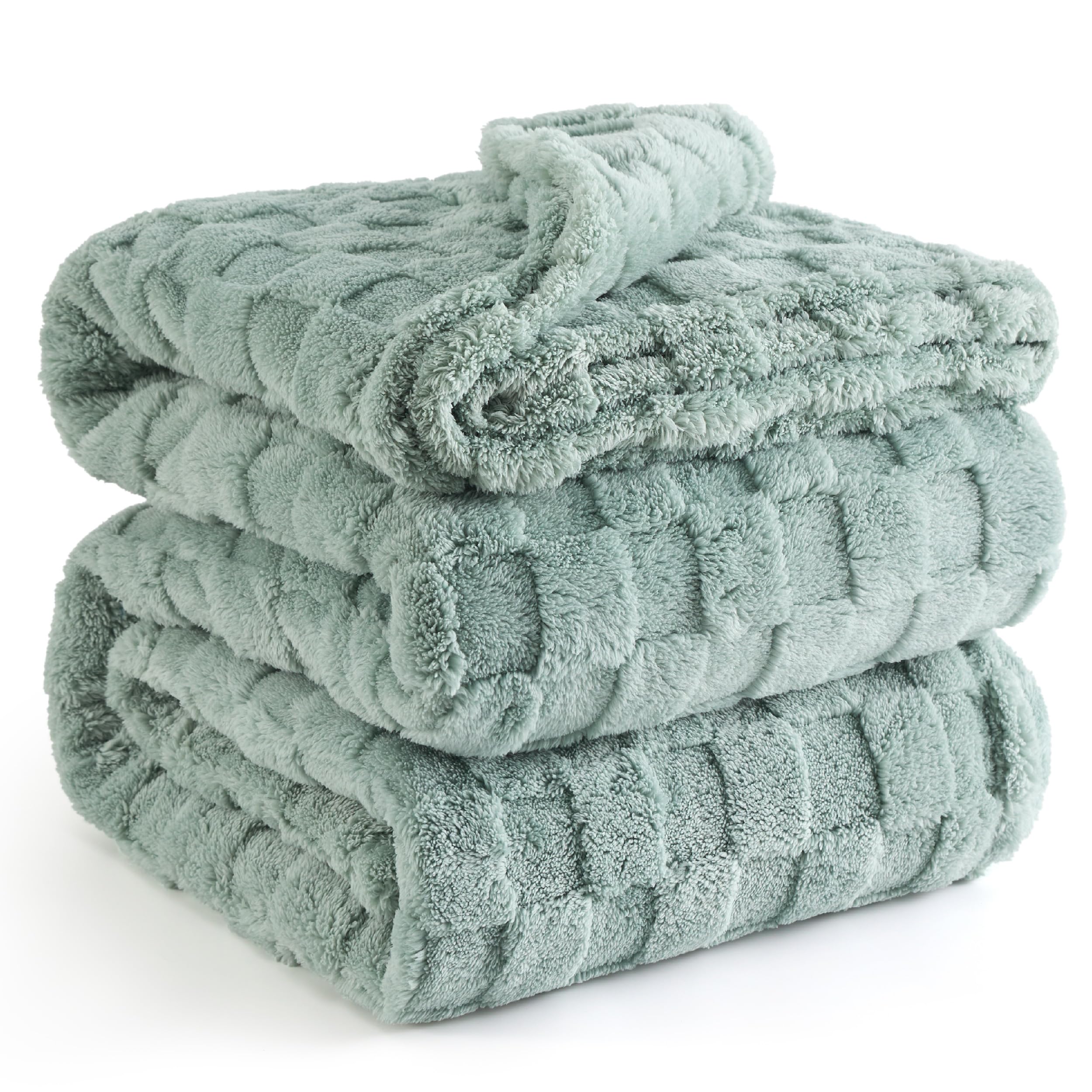 Foto 2 pulgar | Manta Bedsure Fleece King Para Cama, Supersuave Y Acogedora, Color Verde - Venta Internacional.