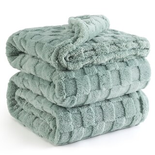 Foto 1 | Manta Bedsure Fleece King Para Cama, Supersuave Y Acogedora, Color Verde - Venta Internacional.