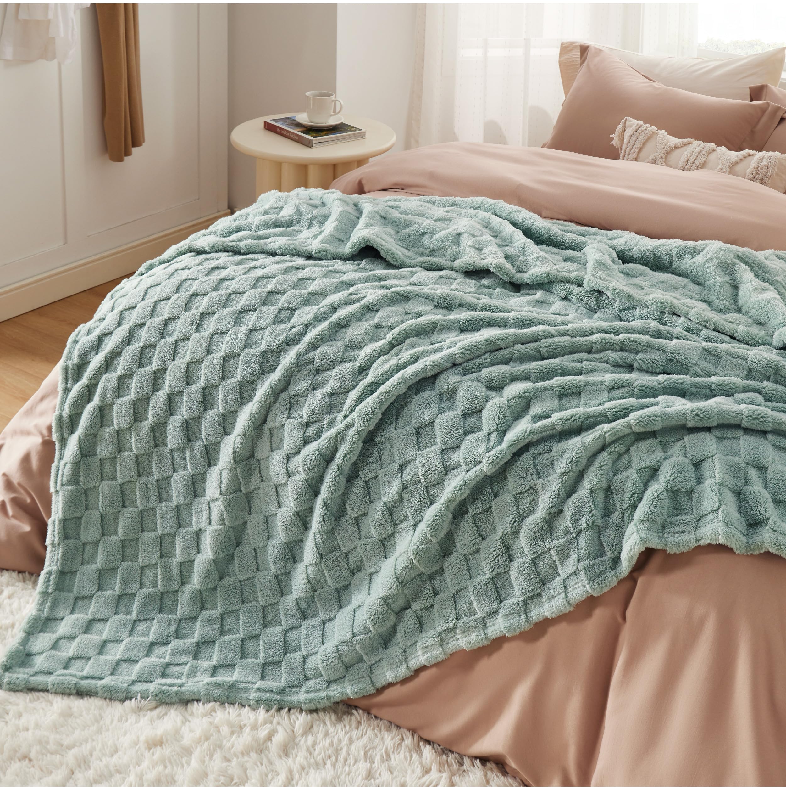 Foto 7 pulgar | Manta Bedsure Fleece King Para Cama, Supersuave Y Acogedora, Color Verde - Venta Internacional.