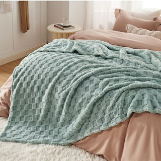 Foto 6 | Manta Bedsure Fleece King Para Cama, Supersuave Y Acogedora, Color Verde - Venta Internacional.