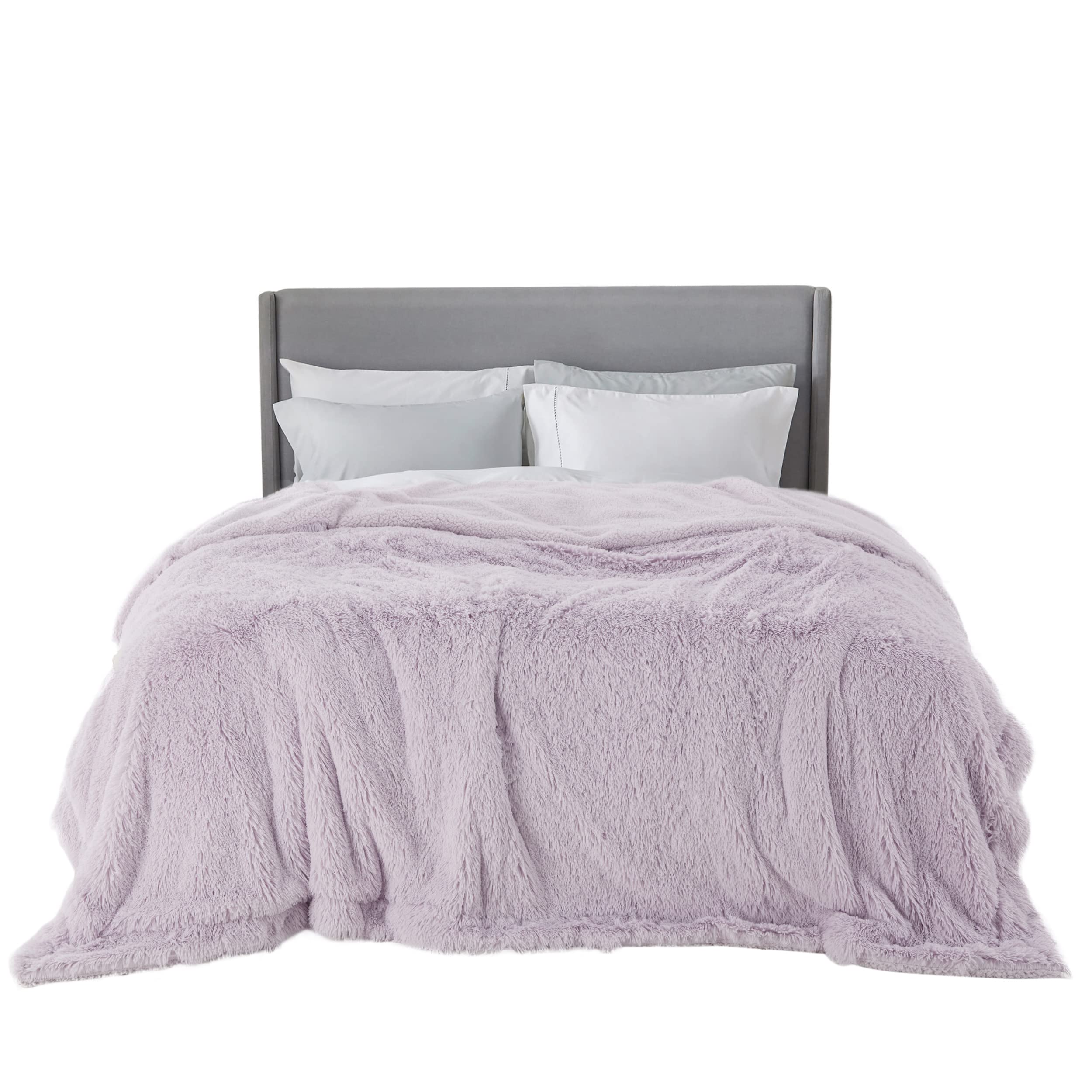 Foto 7 | Manta Bedsure Fluffy Lavanda Púrpura Tamaño Queen - Venta Internacional.