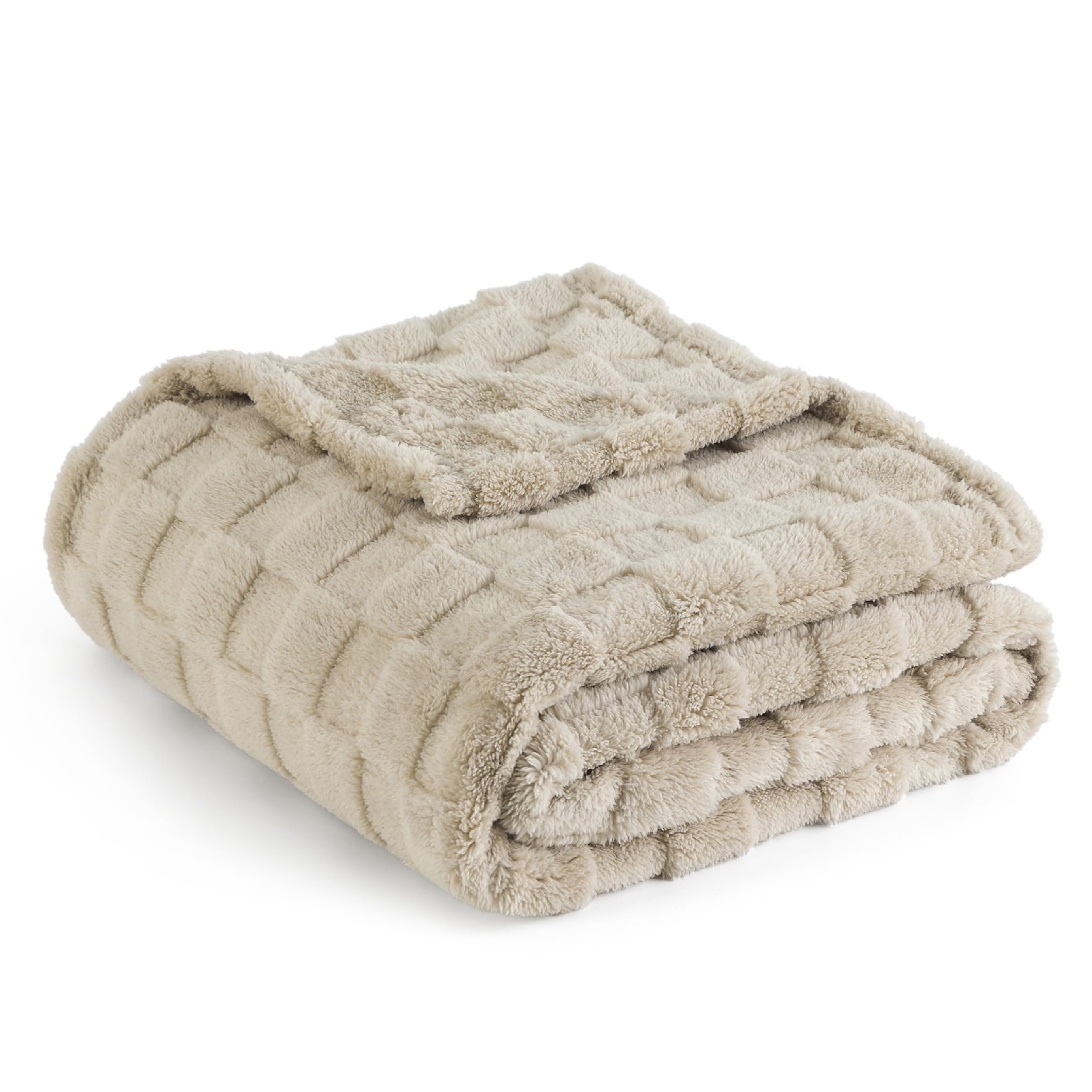 Manta Bedsure De Forro Polar Marrón Claro Para Sofá, 130 X 180 Cm - Venta Internacional.