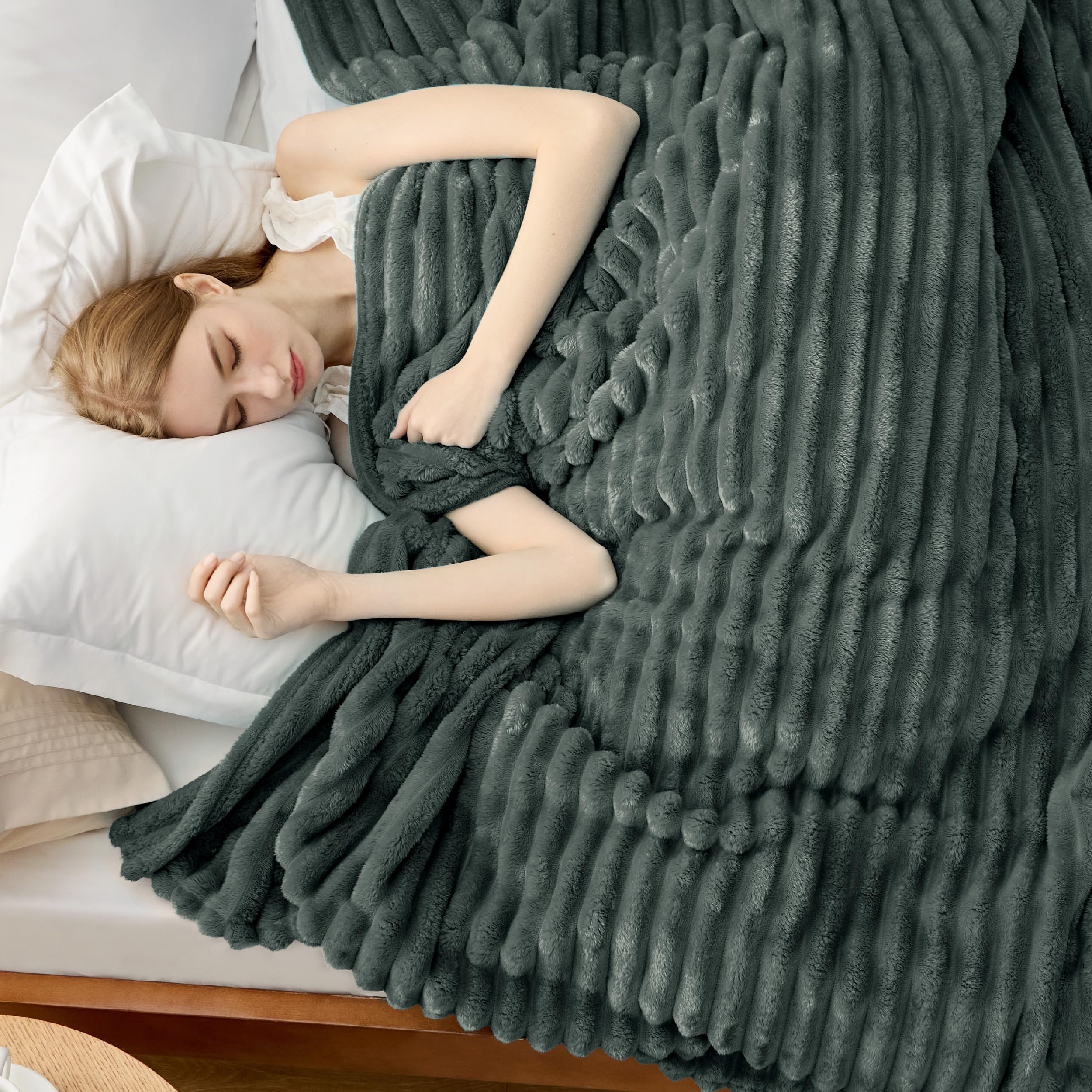 Foto 4 pulgar | Manta Polar Bedsure Mallard Green Para Sofá, 275 X 230 Cm - Venta Internacional.