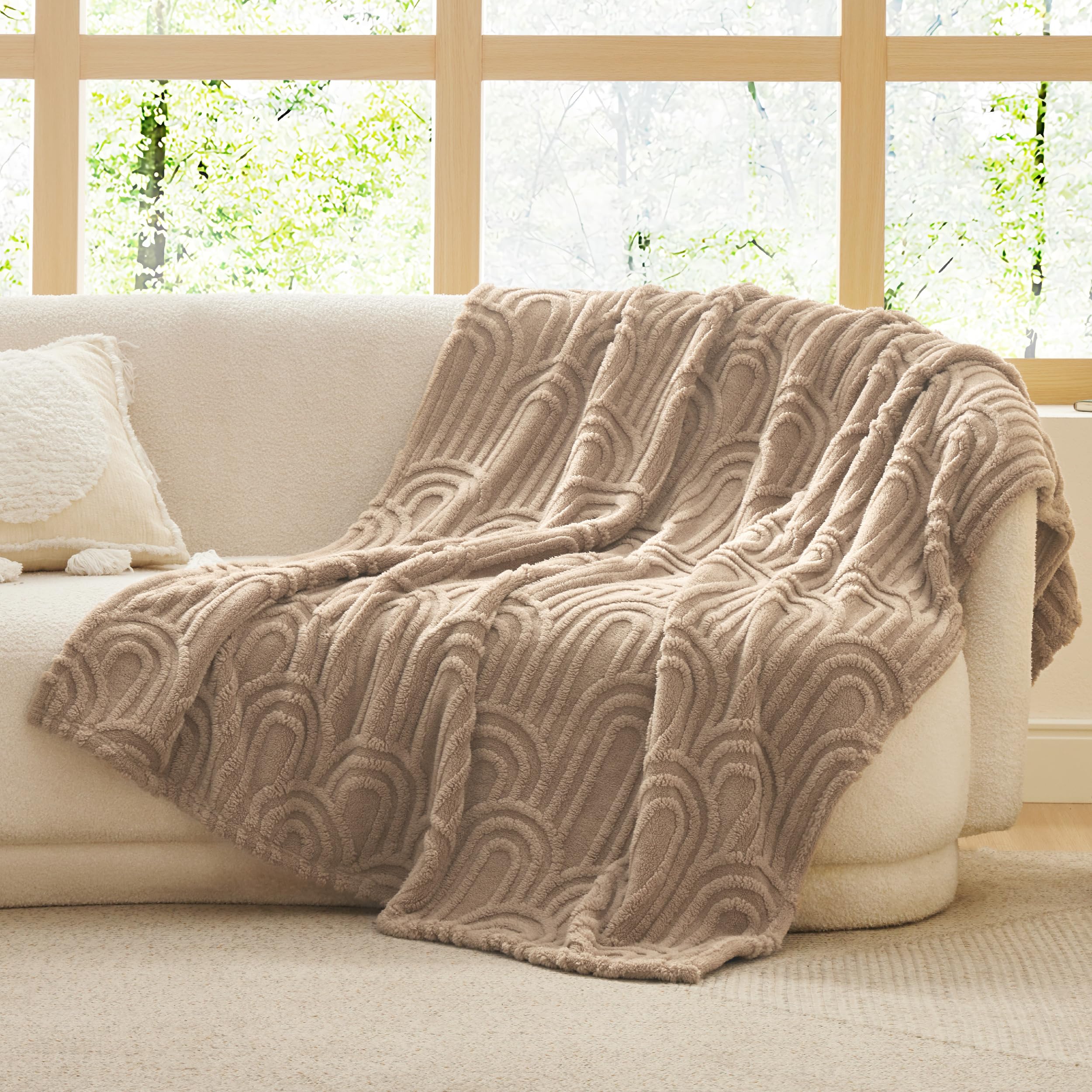 Foto 7 pulgar | Manta De Cama Marrón Supersuave Y Acogedora Para Mujer - Venta Internacional.