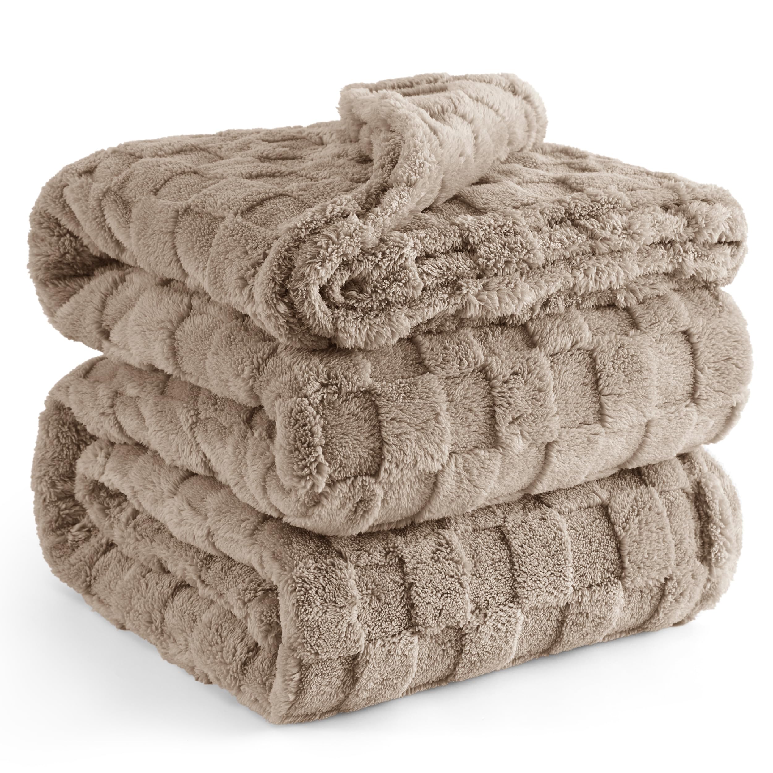 Foto 1 | Manta Bedsure De Forro Polar De Color Topo Claro Para Sofá Super Soft King - Venta Internacional.