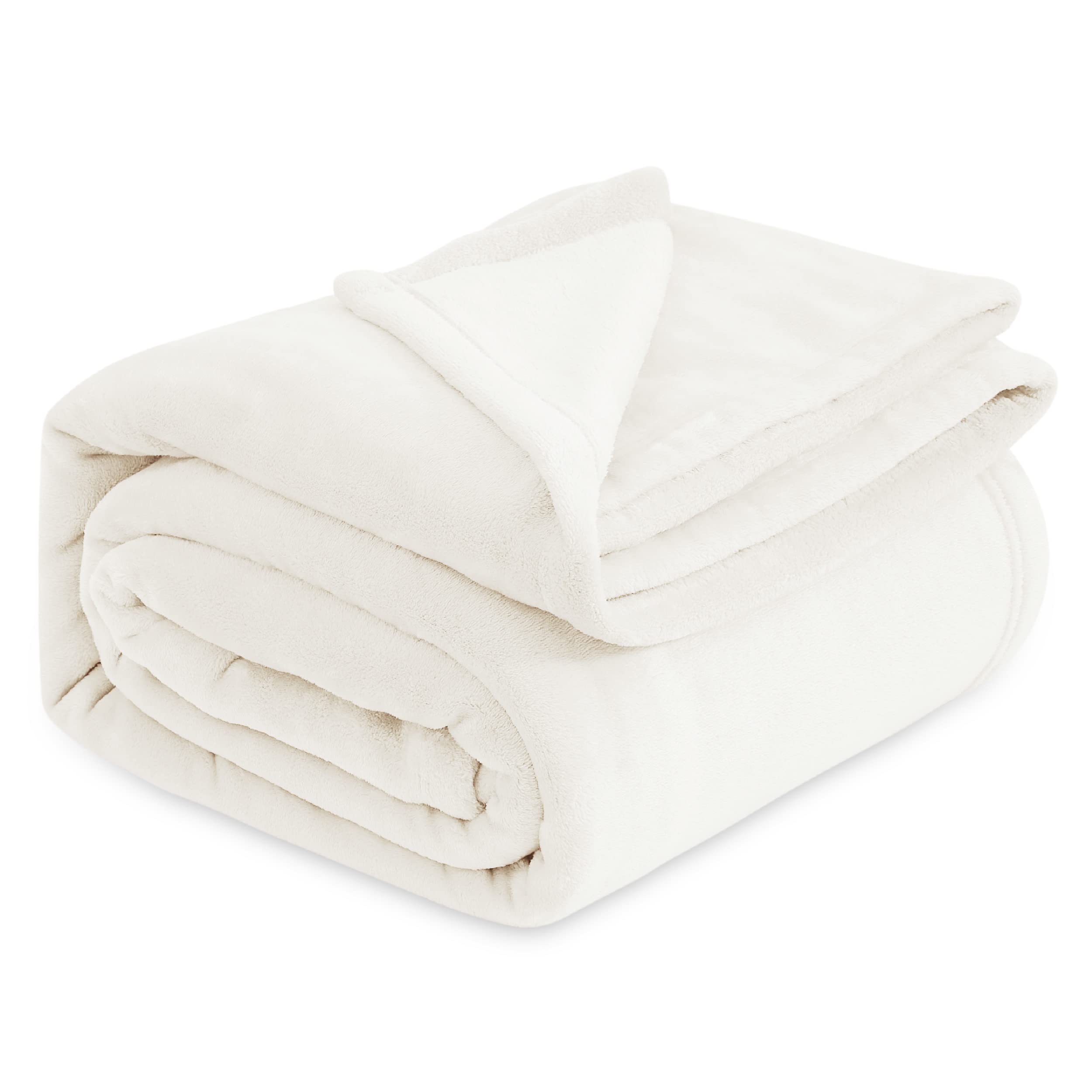 Forro Polar Blanket Bedsure, Talla King, Color Crema - Venta Internacional.