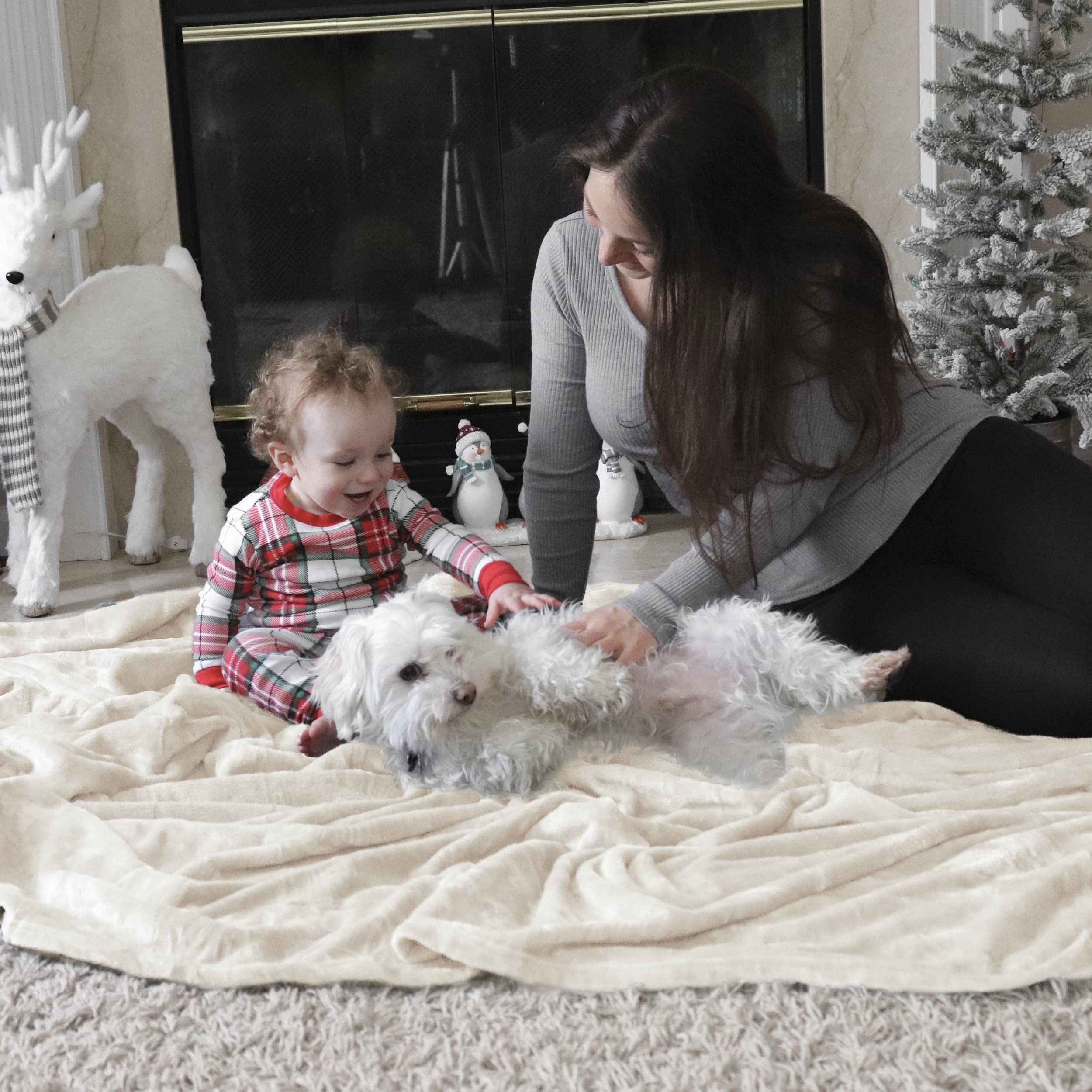 Foto 8 pulgar | Forro Polar Blanket Bedsure, Talla King, Color Crema - Venta Internacional.