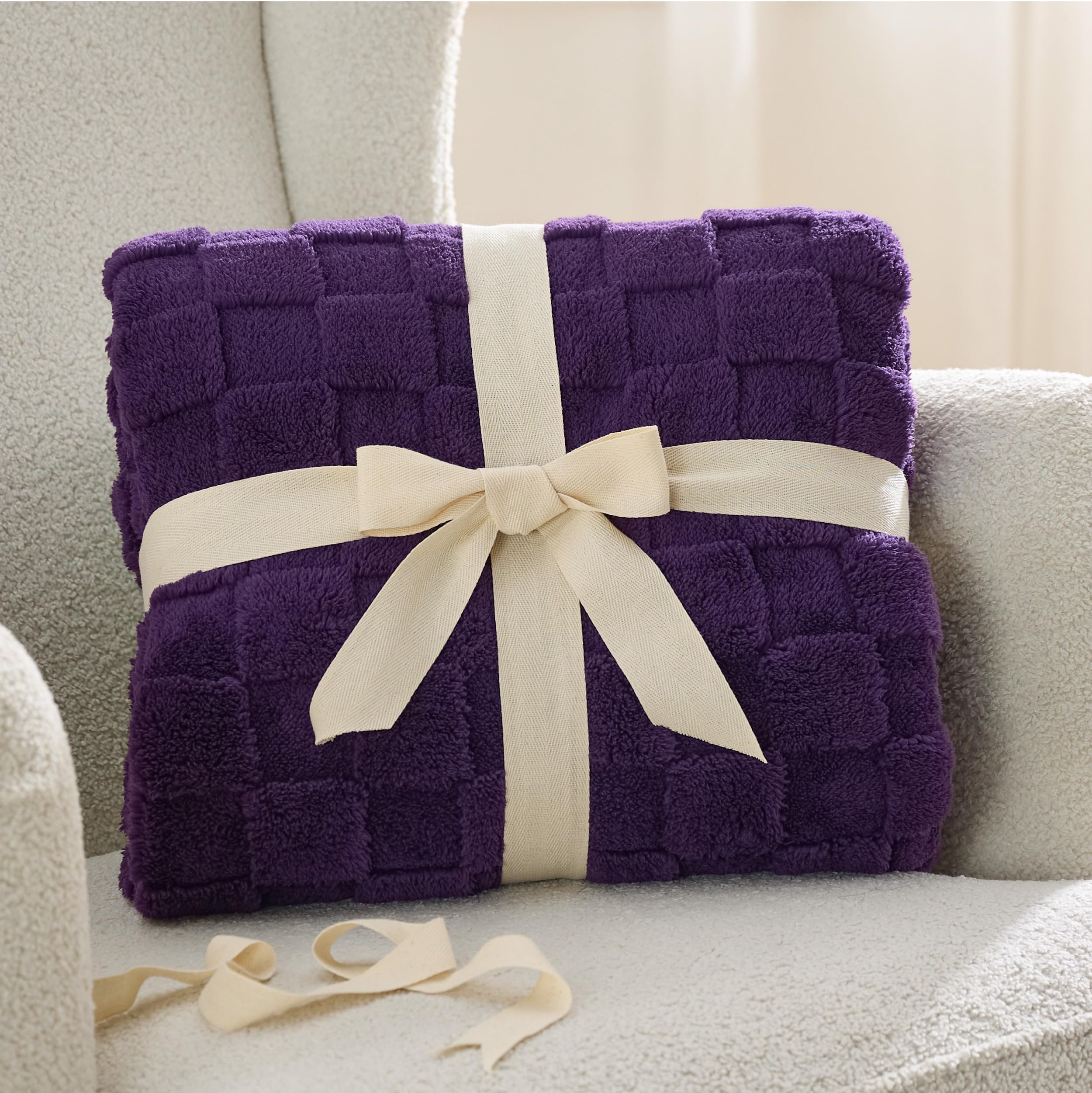Foto 8 pulgar | Manta Bedsure, Forro Polar De Franela, Color Morado, 130 X 150 Cm - Venta Internacional.