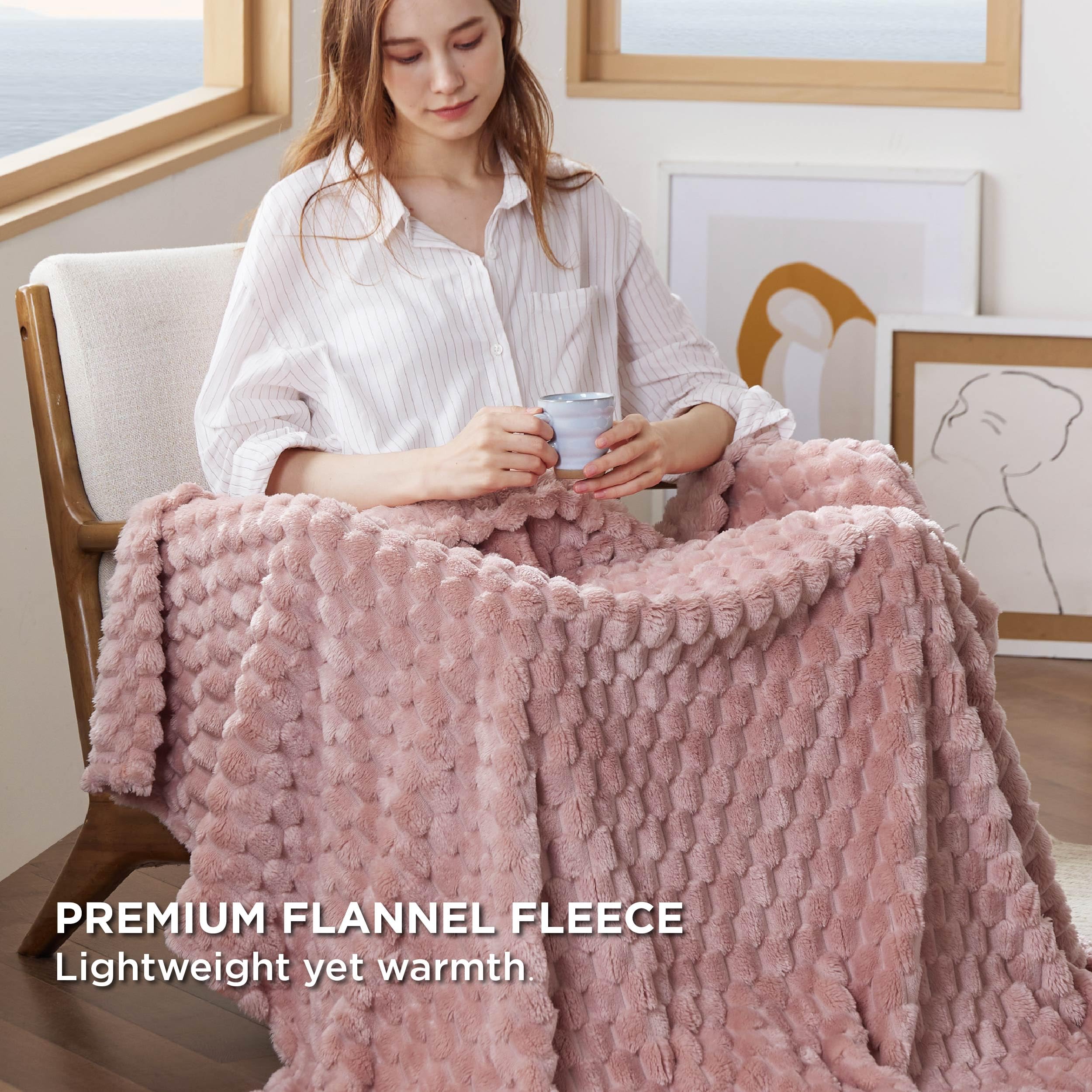 Foto 4 pulgar | Manta Bedsure Cozy, Color Rosa, 100% Microfibra, 130 X 150 Cm - Venta Internacional.