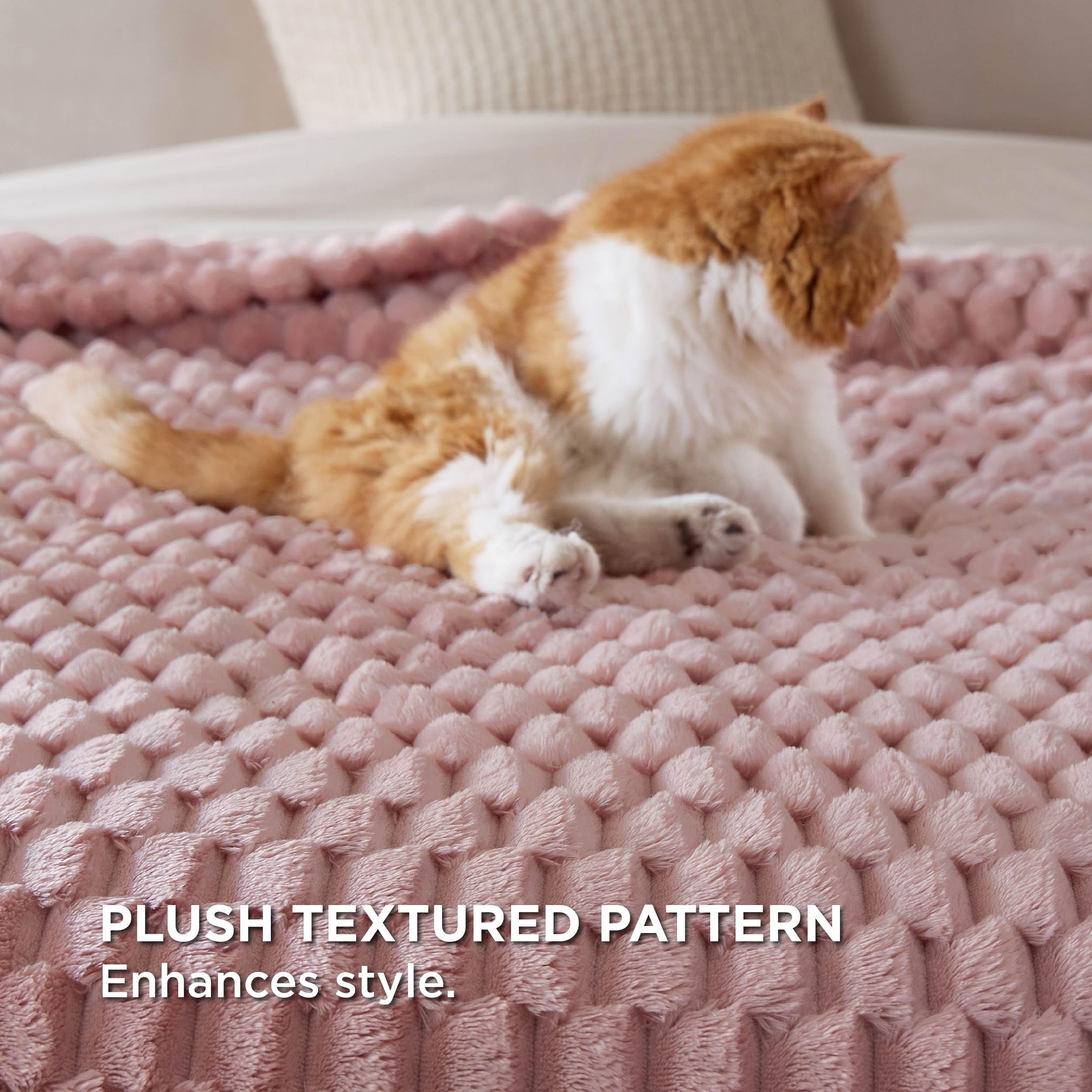 Foto 5 pulgar | Manta Bedsure Cozy, Color Rosa, 100% Microfibra, 130 X 150 Cm - Venta Internacional.
