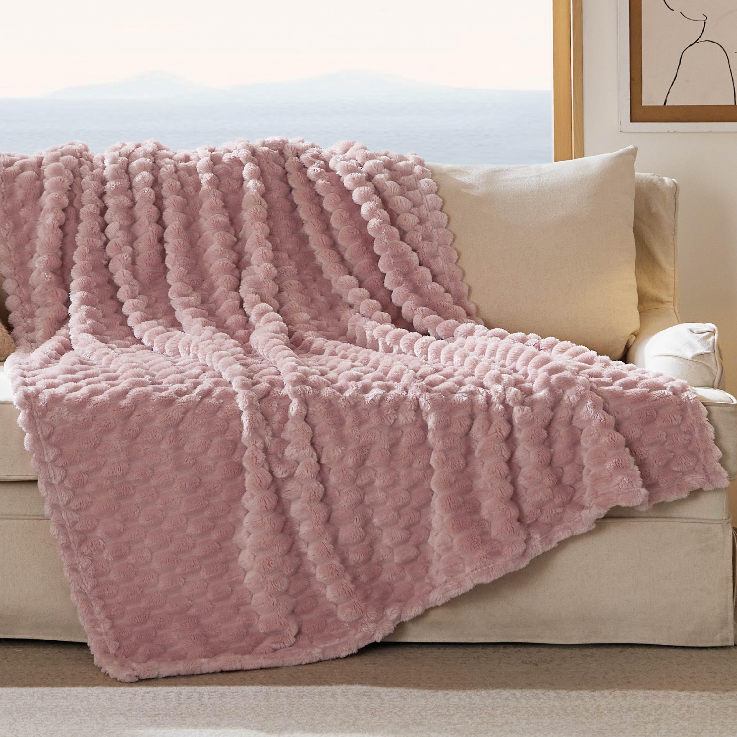 Foto 7 pulgar | Manta Bedsure Cozy, Color Rosa, 100% Microfibra, 130 X 150 Cm - Venta Internacional.