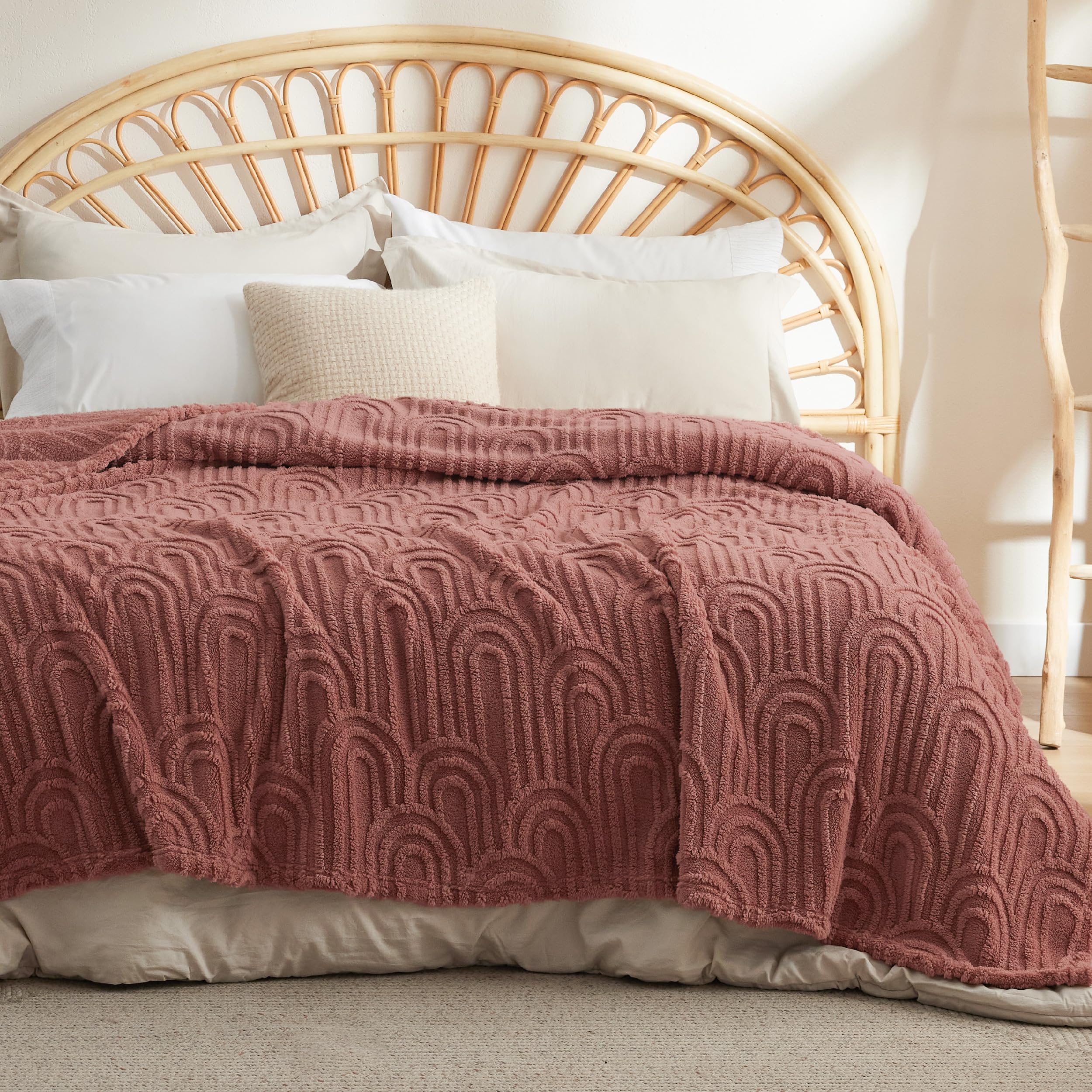 Foto 6 pulgar | Manta Polar Para Cama, Tamaño Queen, Color Rosa Empolvado, 230 X 230 Cm - Venta Internacional.