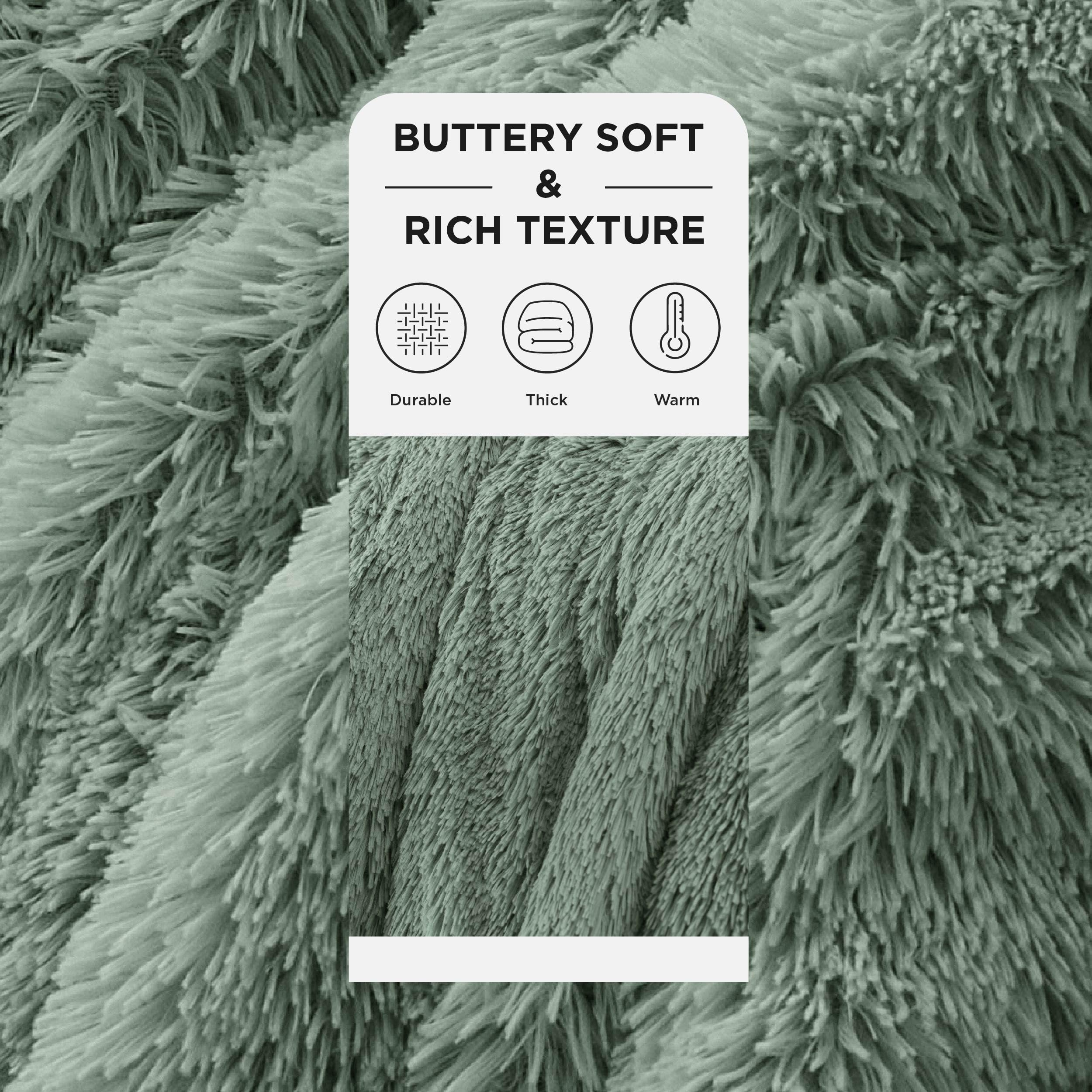 Foto 4 pulgar | Manta De Cama, Mullida, De Forro Polar Verde Salvia, 150 X 200 Cm - Venta Internacional.