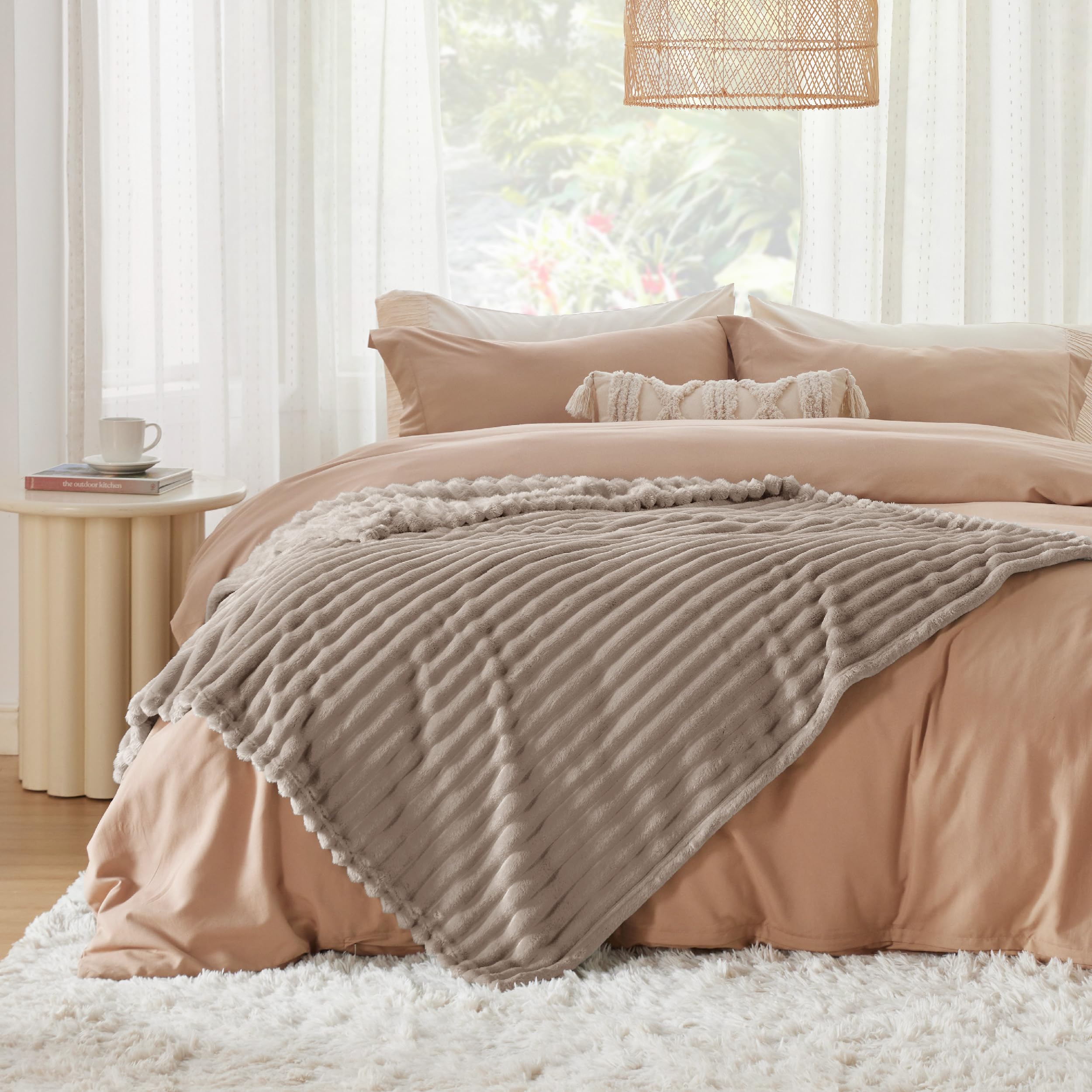 Foto 6 | Manta Bedsure, Forro Polar, Color Moca, Merengue, Para Sofá, 130 X 150 Cm - Venta Internacional.