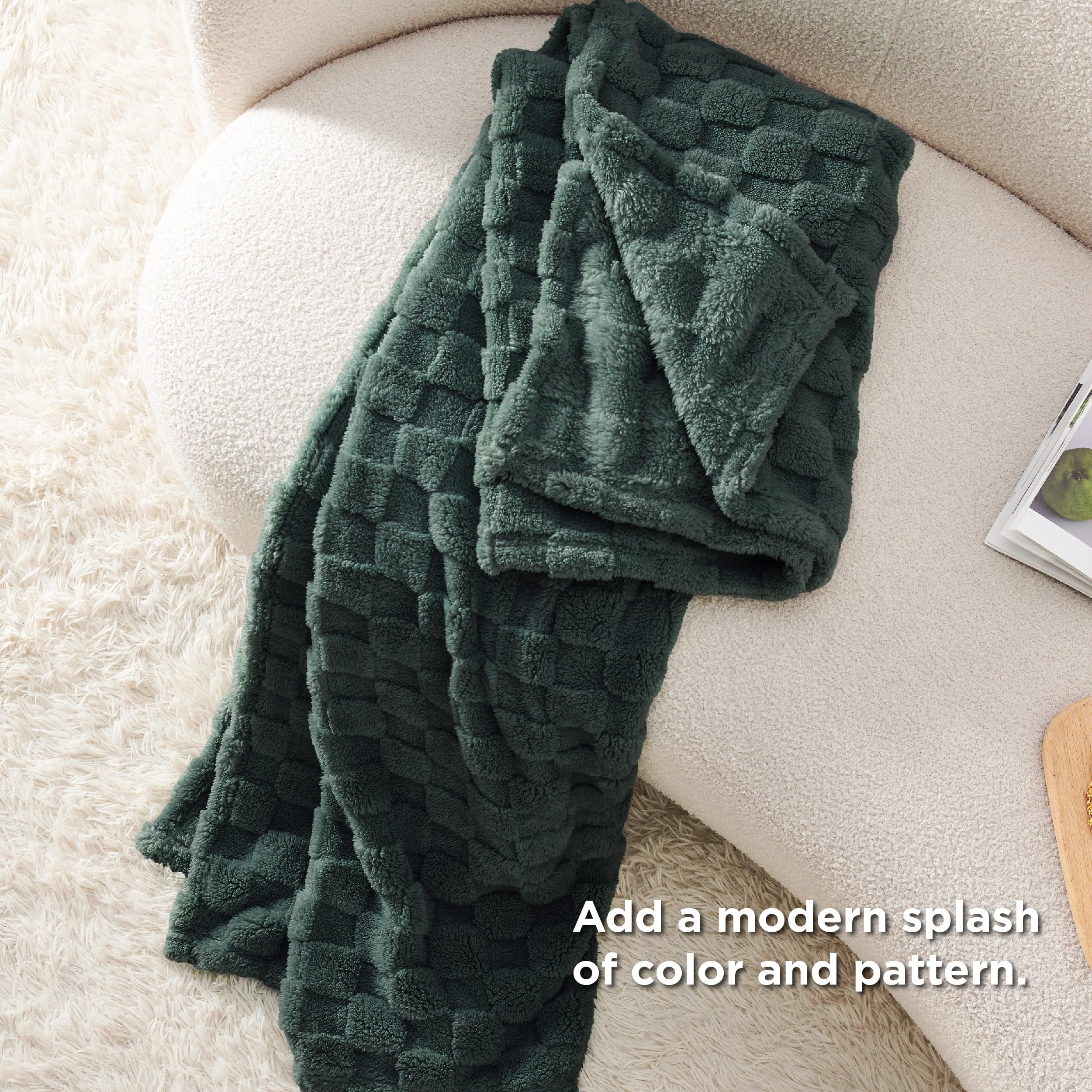 Foto 6 pulgar | Manta Bedsure De Forro Polar De Franela Verde Mallard, 130 X 150 Cm - Venta Internacional.
