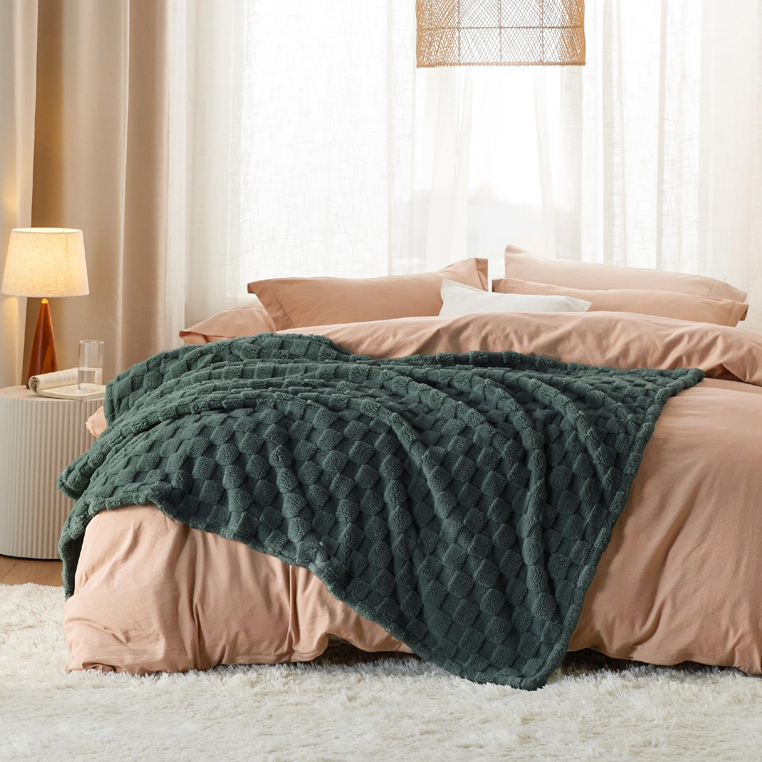 Foto 7 pulgar | Manta Bedsure De Forro Polar De Franela Verde Mallard, 130 X 150 Cm - Venta Internacional.