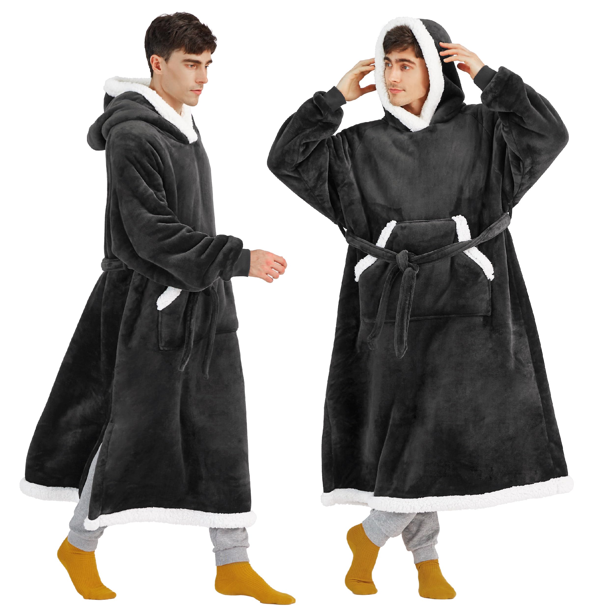Manta Portátil Con Capucha Bedsure Sherpa Para Mujeres Y Hombres - Venta Internacional.
