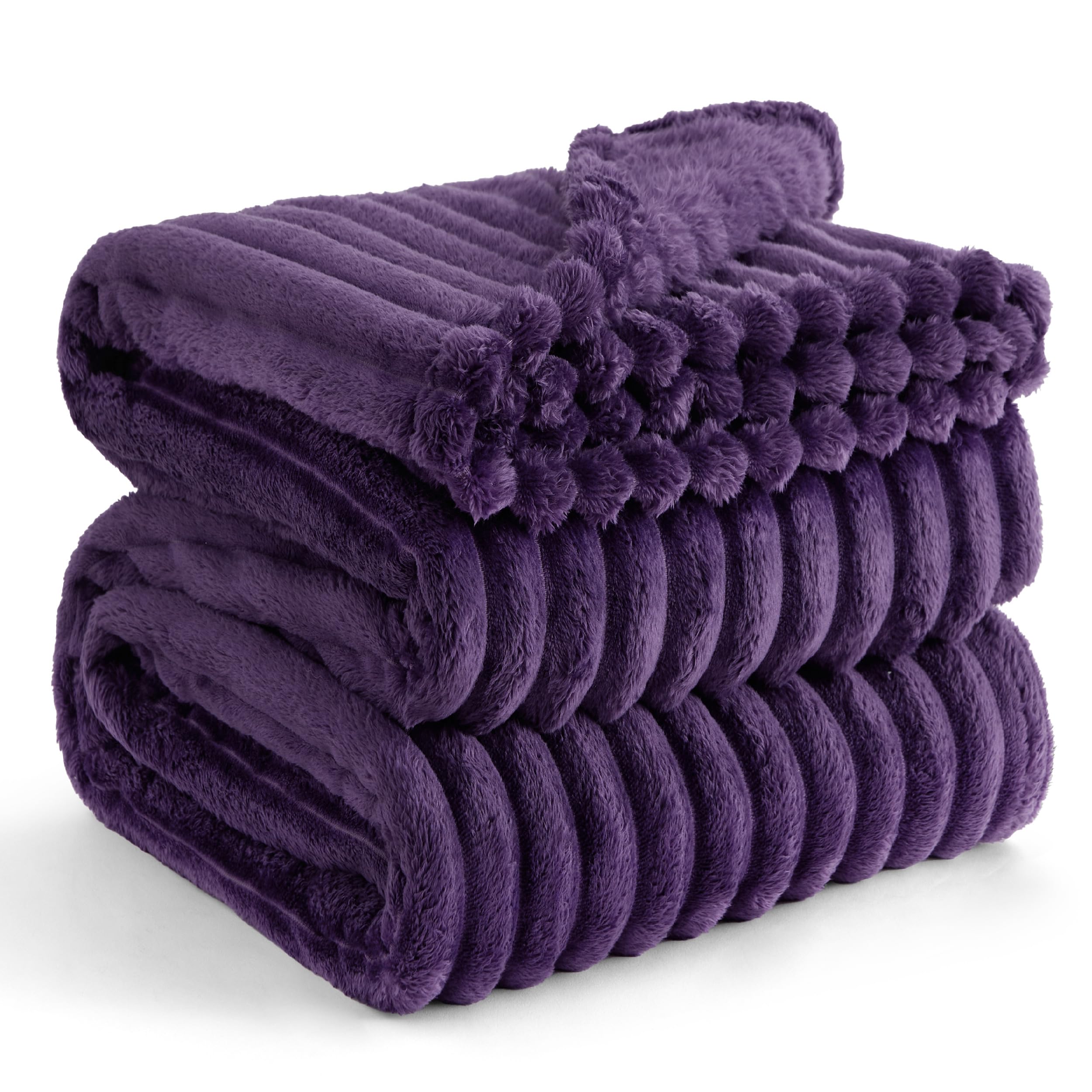 Manta Bedsure De Forro Polar Morado Para Sofá, 230 X 230 Cm - Venta Internacional.