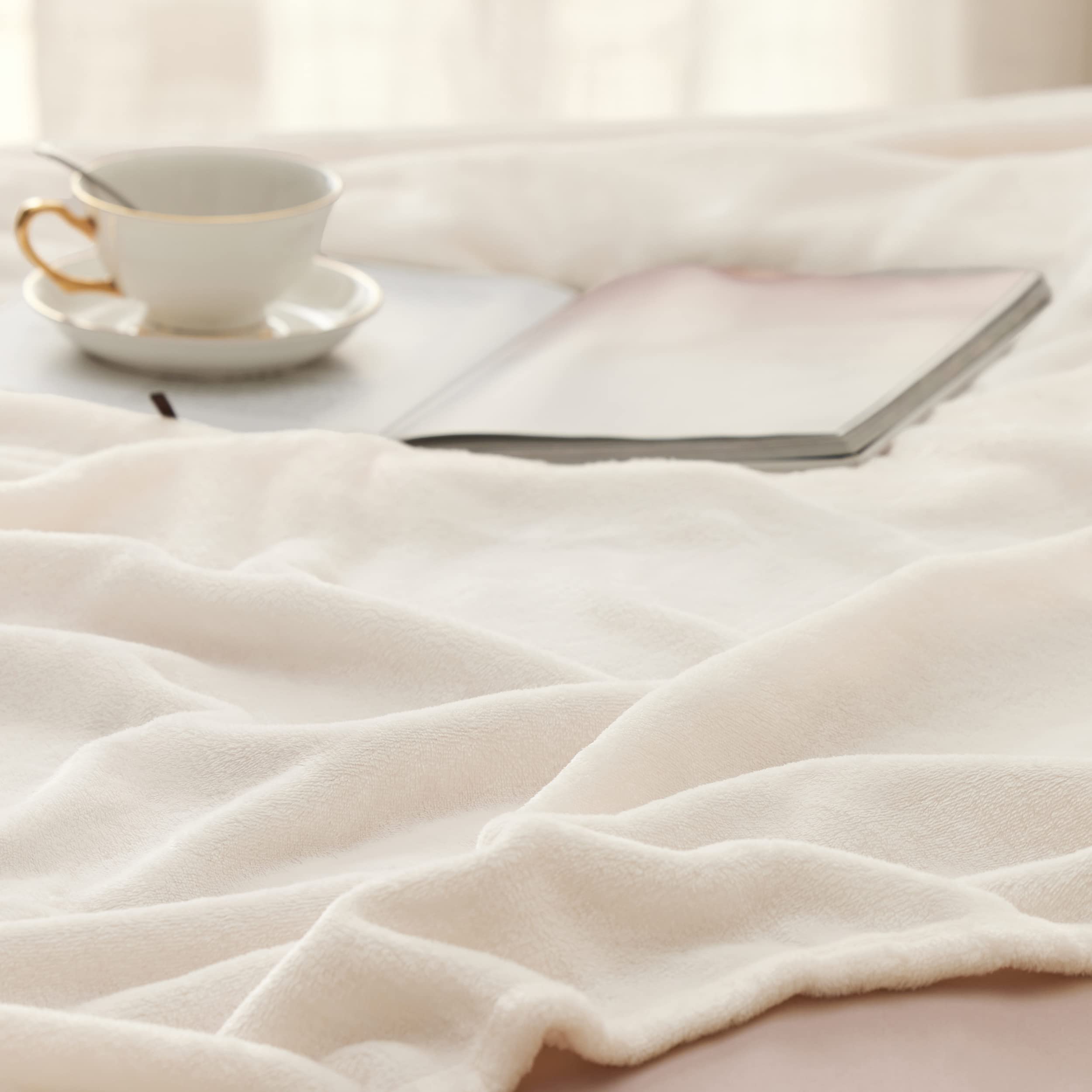 Foto 4 pulgar | Manta Polar Blanket Bedsure Xl, Crema, 300 G/m², Suave, 130 X 180 Cm - Venta Internacional.
