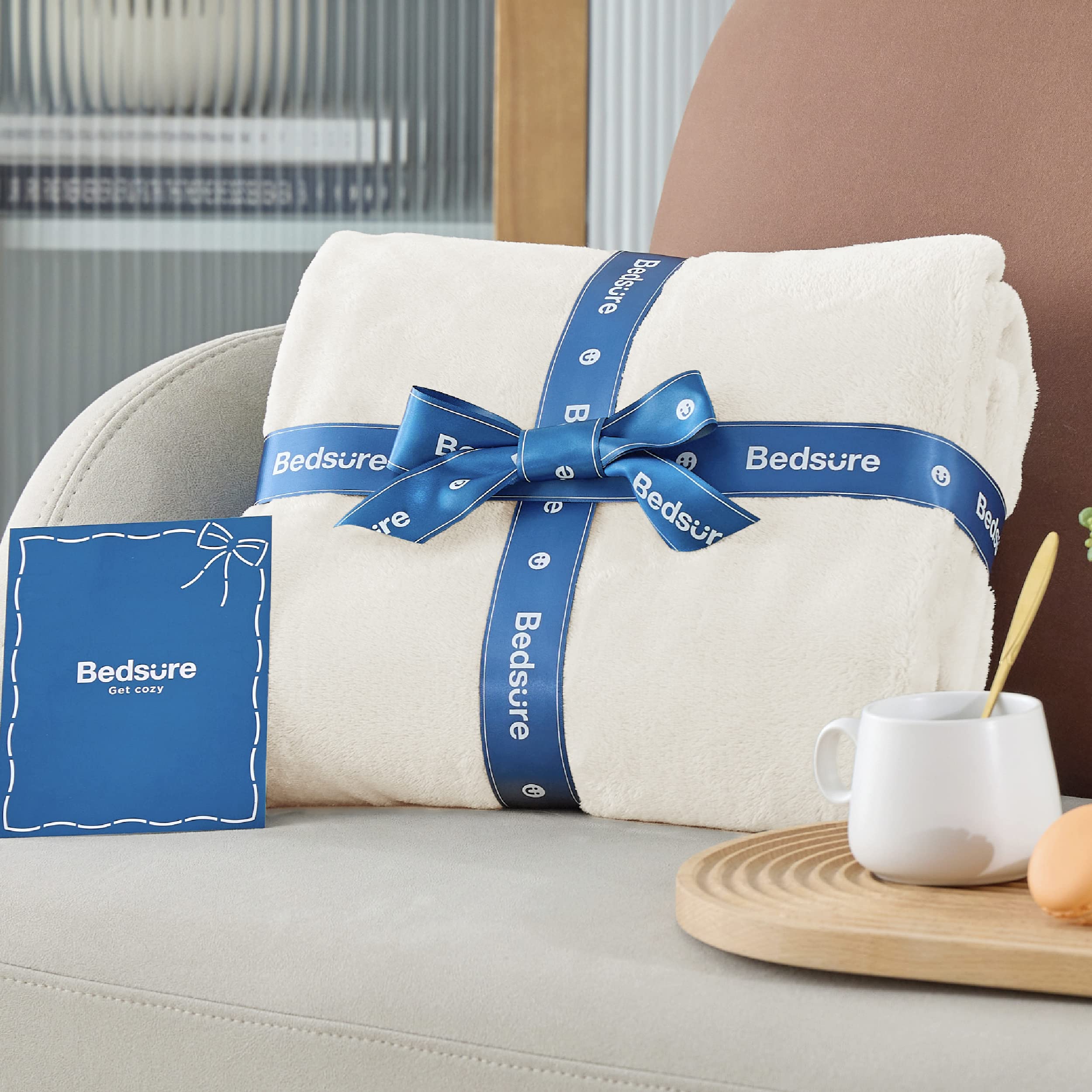 Foto 7 pulgar | Manta Polar Blanket Bedsure Xl, Crema, 300 G/m², Suave, 130 X 180 Cm - Venta Internacional.