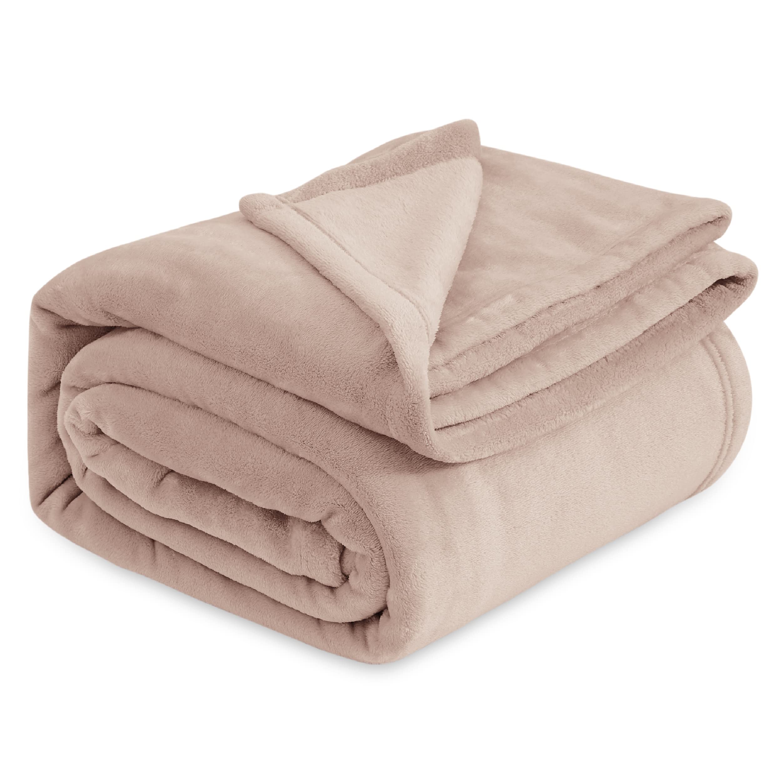 Manta Polar Para Cama, Tamaño Queen, Color Rosa Empolvado, 230 X 230 Cm - Venta Internacional.