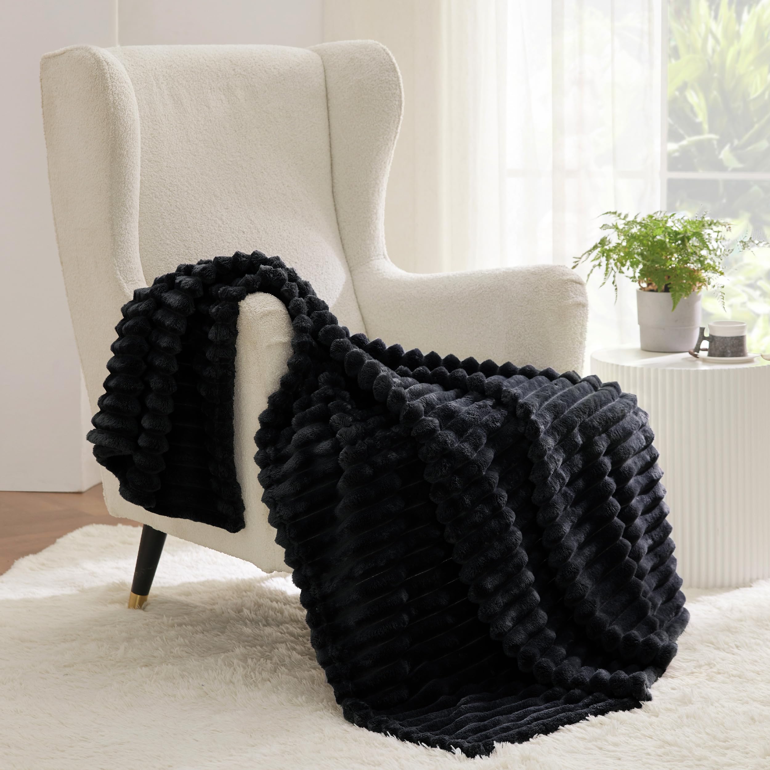Foto 3 pulgar | Manta Bedsure Twin Xl Polar Franela Negra - Venta Internacional