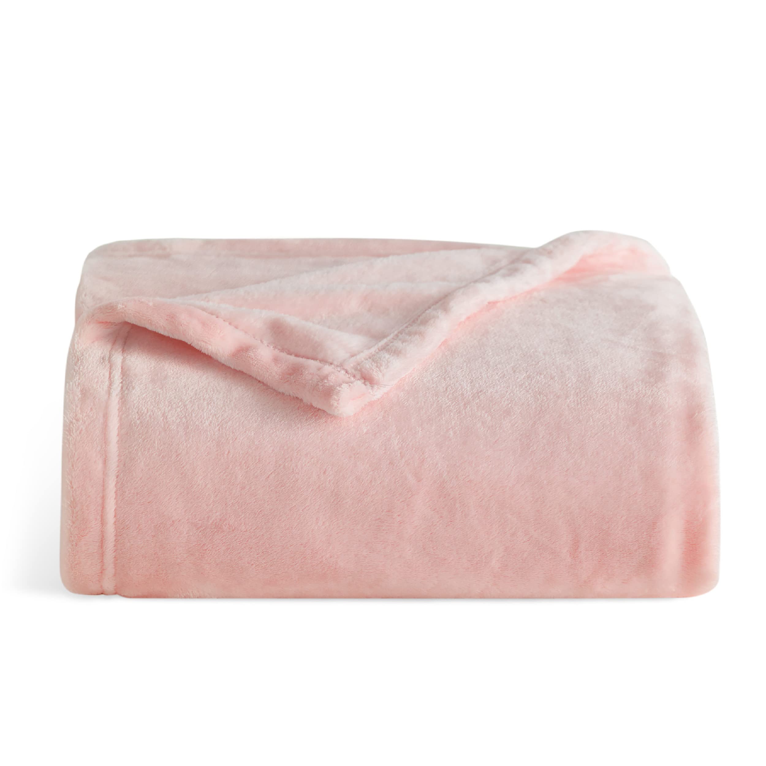 Manta Polar Para Cama, Color Rosa, 300 G/m², Suave Y Ligera, Doble Talla Xl - Venta Internacional.