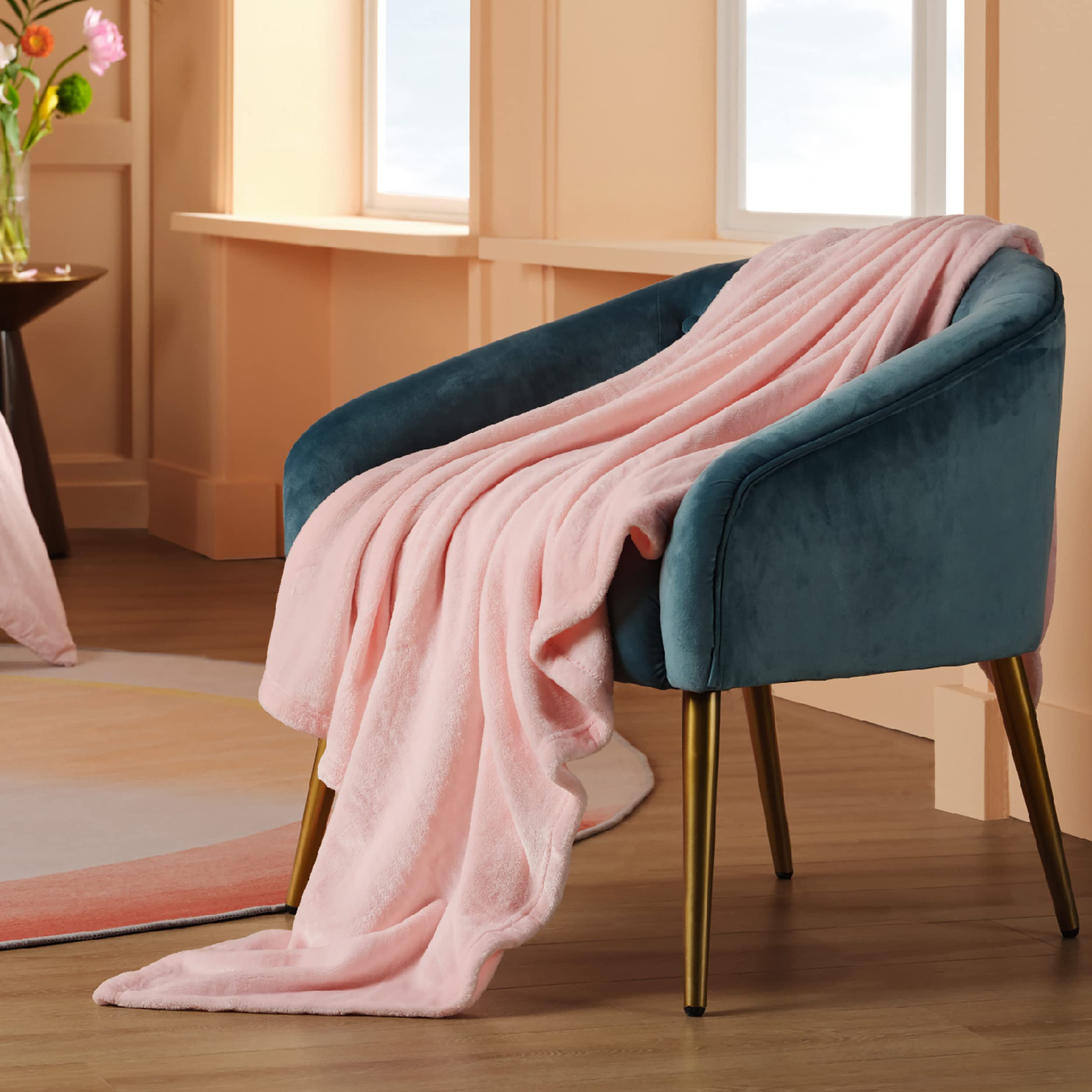 Foto 2 | Manta Polar Para Cama, Color Rosa, 300 G/m², Suave Y Ligera, Doble Talla Xl - Venta Internacional.