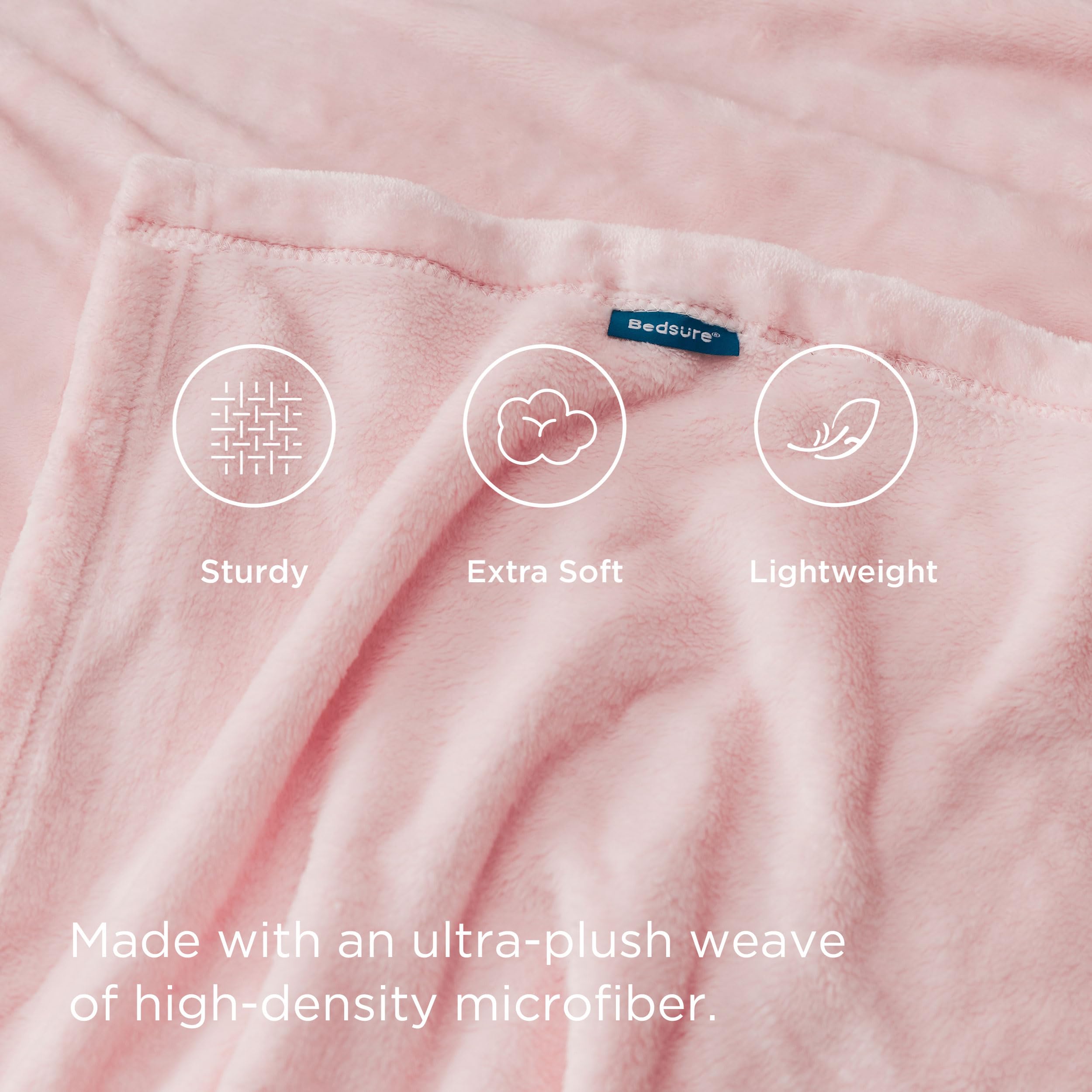 Foto 7 pulgar | Manta Polar Para Cama, Color Rosa, 300 G/m², Suave Y Ligera, Doble Talla Xl - Venta Internacional.