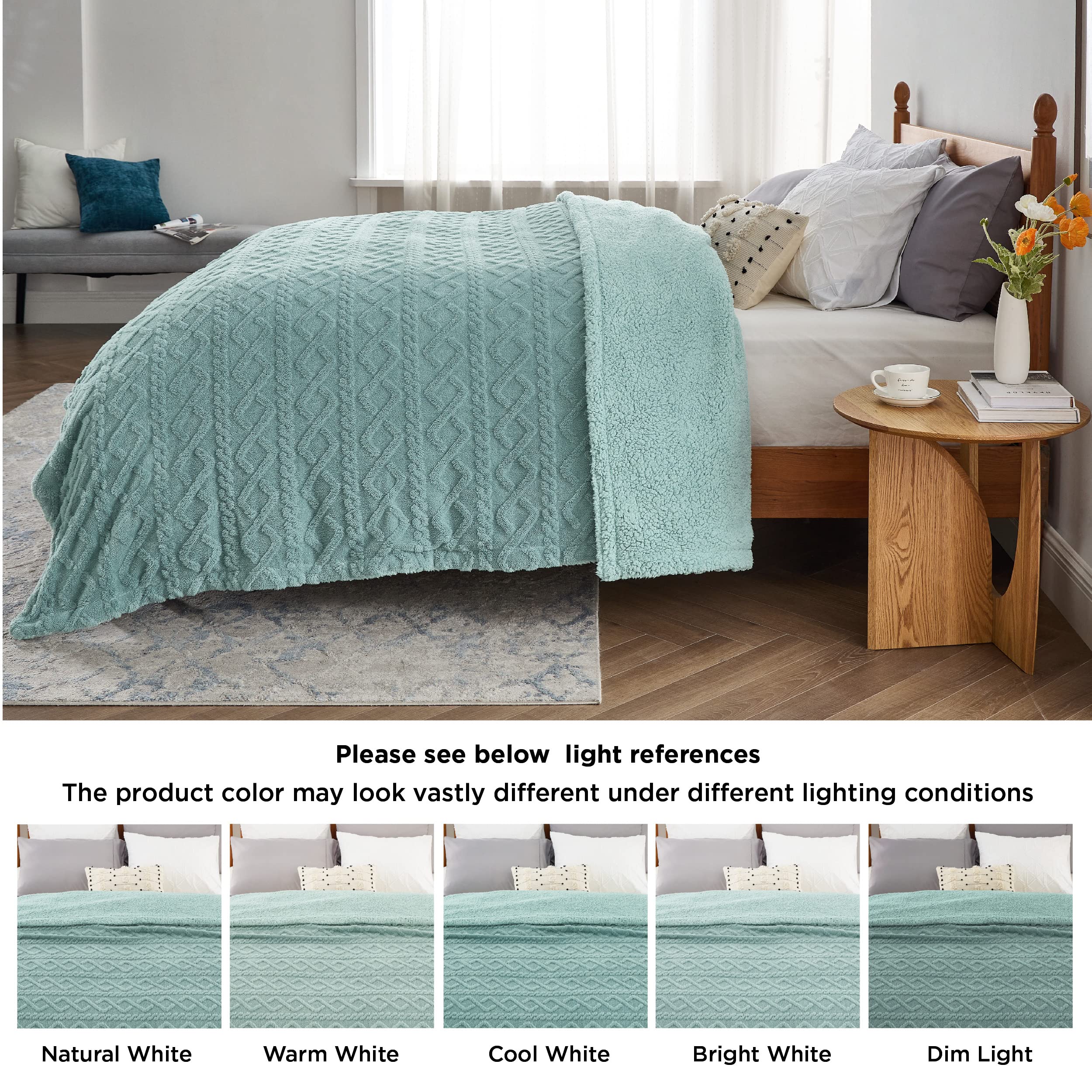 Foto 7 pulgar | Manta Bedsure Sherpa De Forro Polar Para Sofá, 130 X 150 Cm - Venta Internacional.