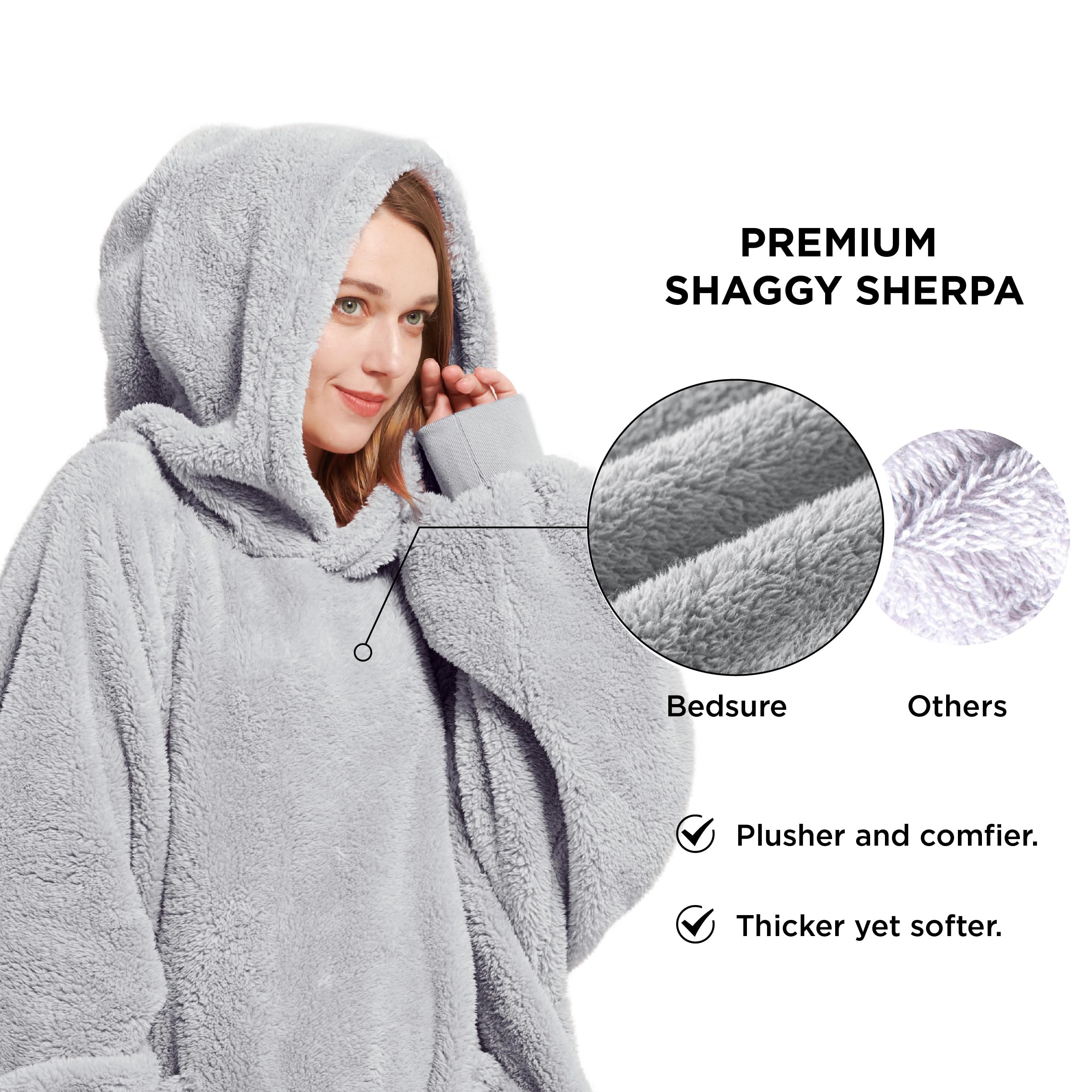 Foto 3 pulgar | Manta Portátil Con Capucha para Mujeres Y Hombres Gris - Venta Internacional