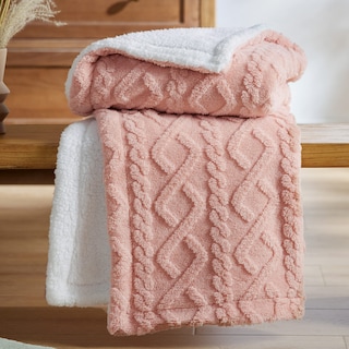 Foto 1 | Manta Bedsure Sherpa De Forro Polar Para Sofá, 130 X 150 Cm, Color Rosa - Venta Internacional.