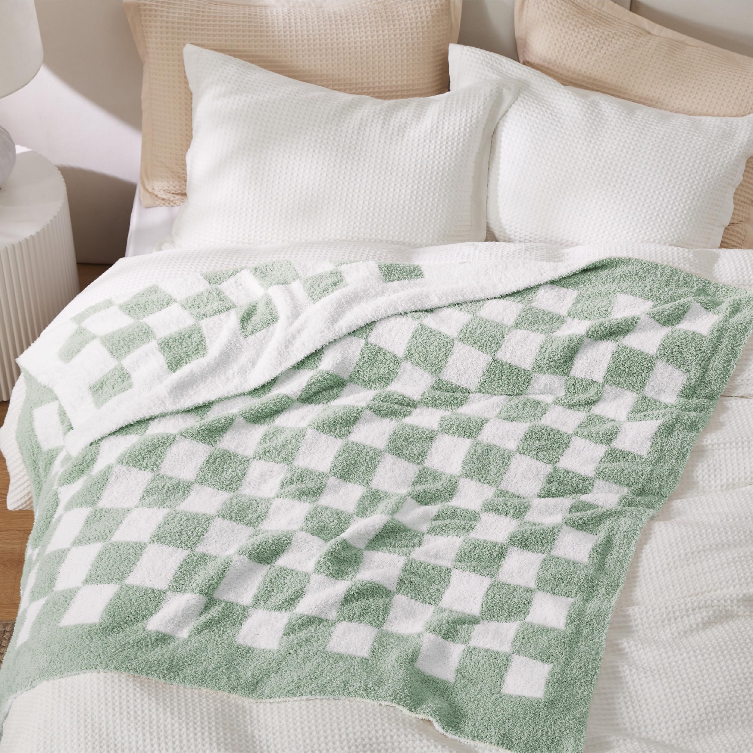 Foto 5 pulgar | Manta De Cama A Cuadros Verde, 127 X 152 Cm, Supersuave - Venta Internacional.