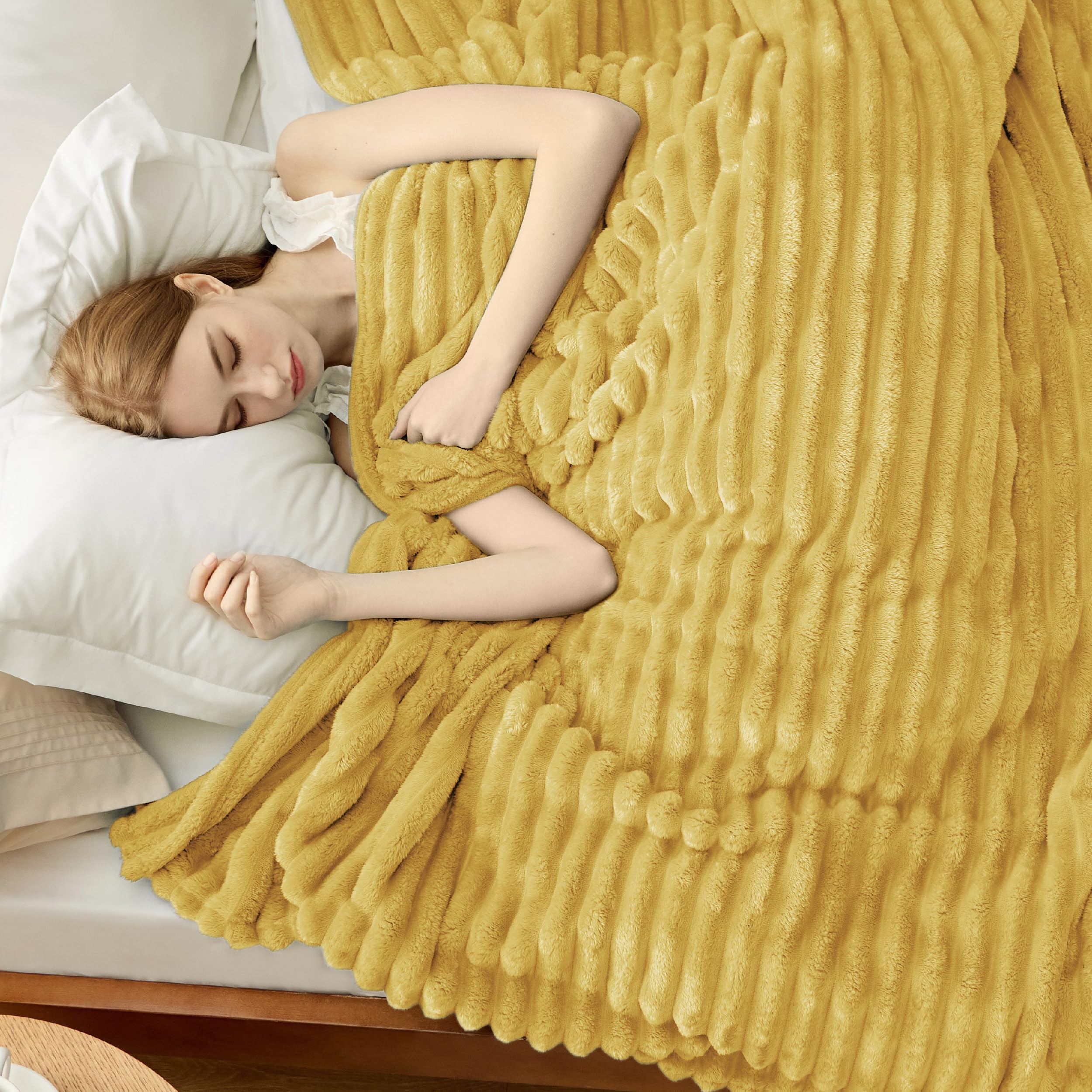 Foto 4 pulgar | Manta Bedsure Honey Fleece Para Sofá, 230 X 230 Cm - Venta Internacional.