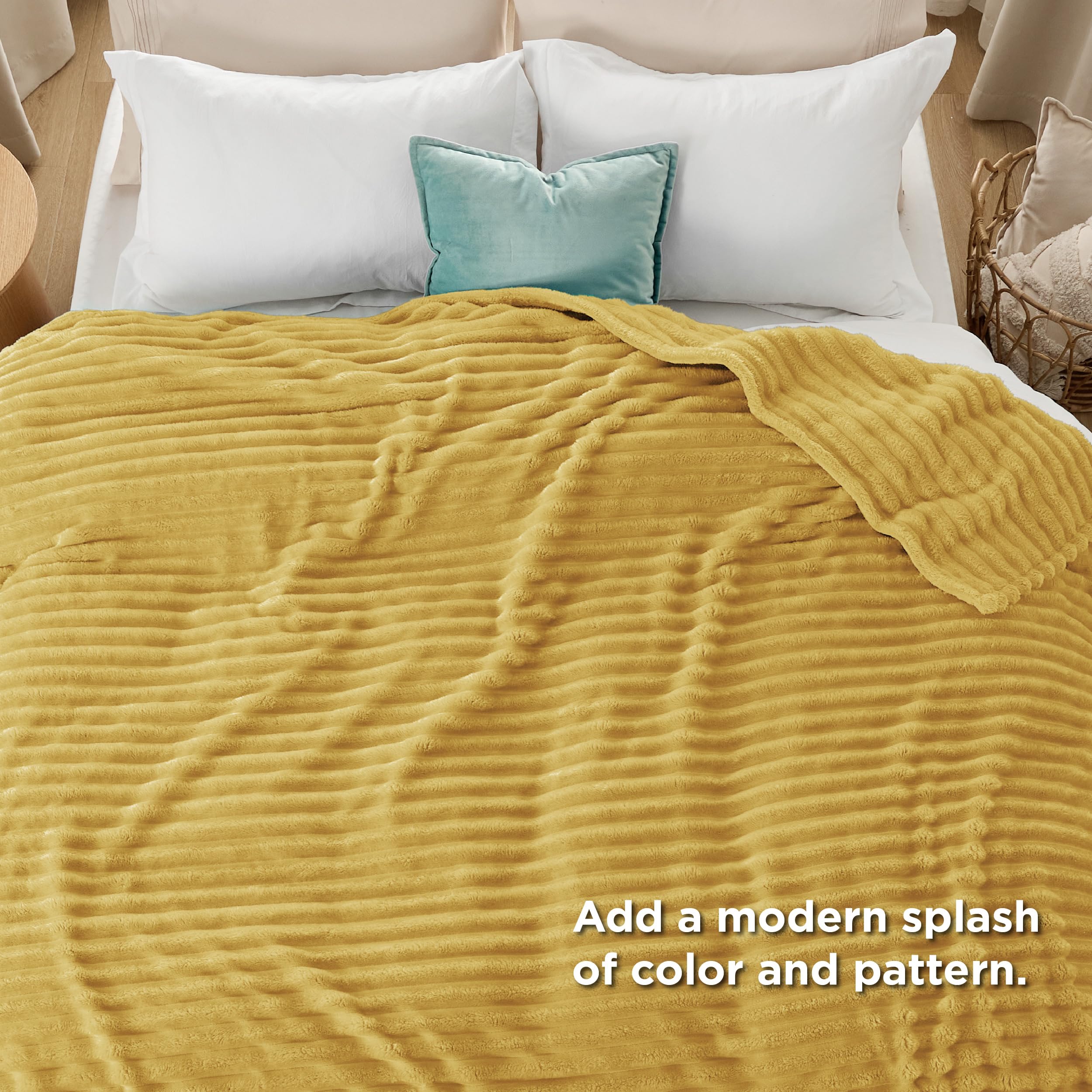 Foto 5 | Manta Bedsure Honey Fleece Para Sofá, 230 X 230 Cm - Venta Internacional.