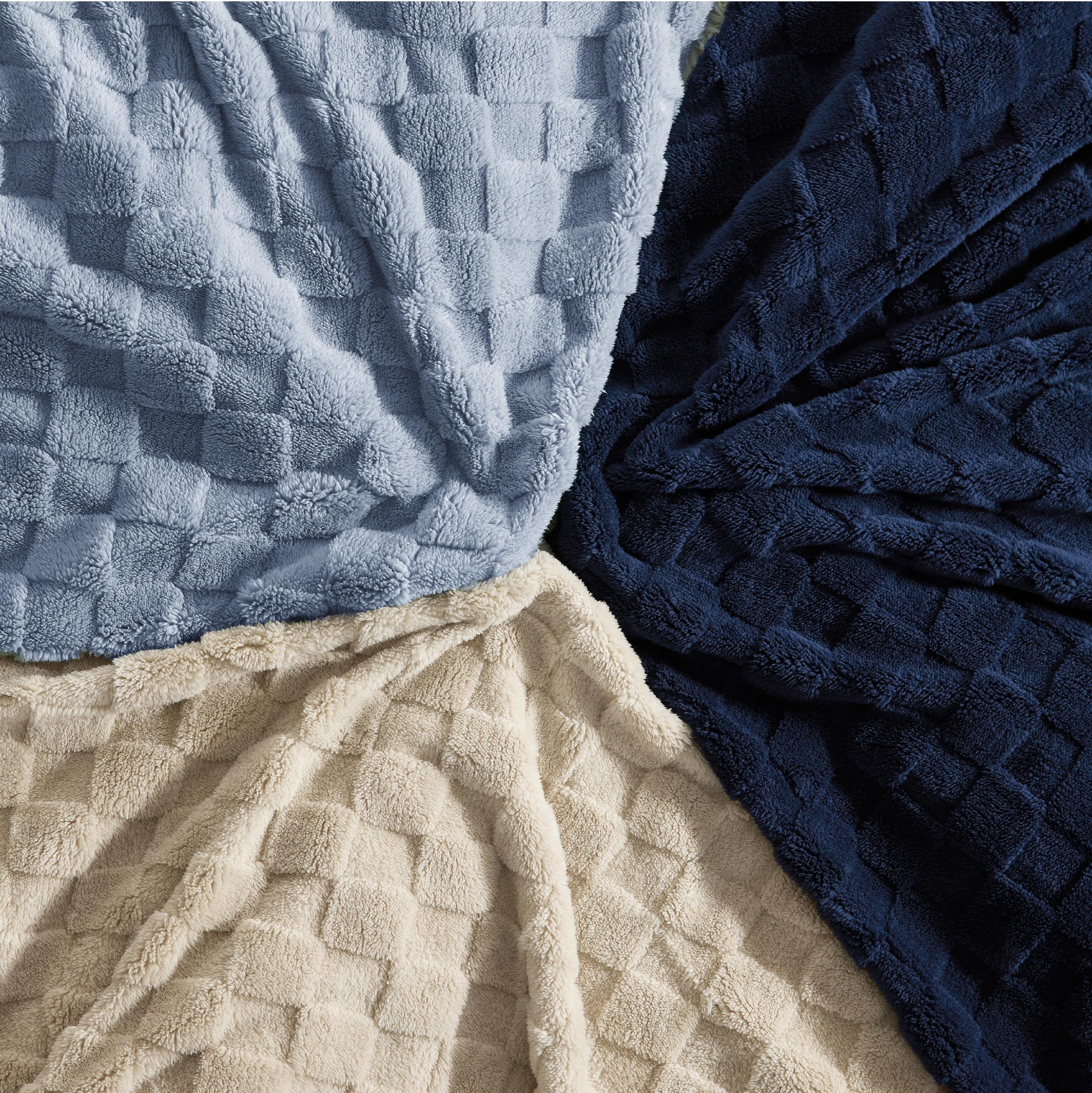 Foto 8 pulgar | Manta Bedsure Ashley De Forro Polar Azul Para Sofá, 130 X 150 Cm - Venta Internacional.