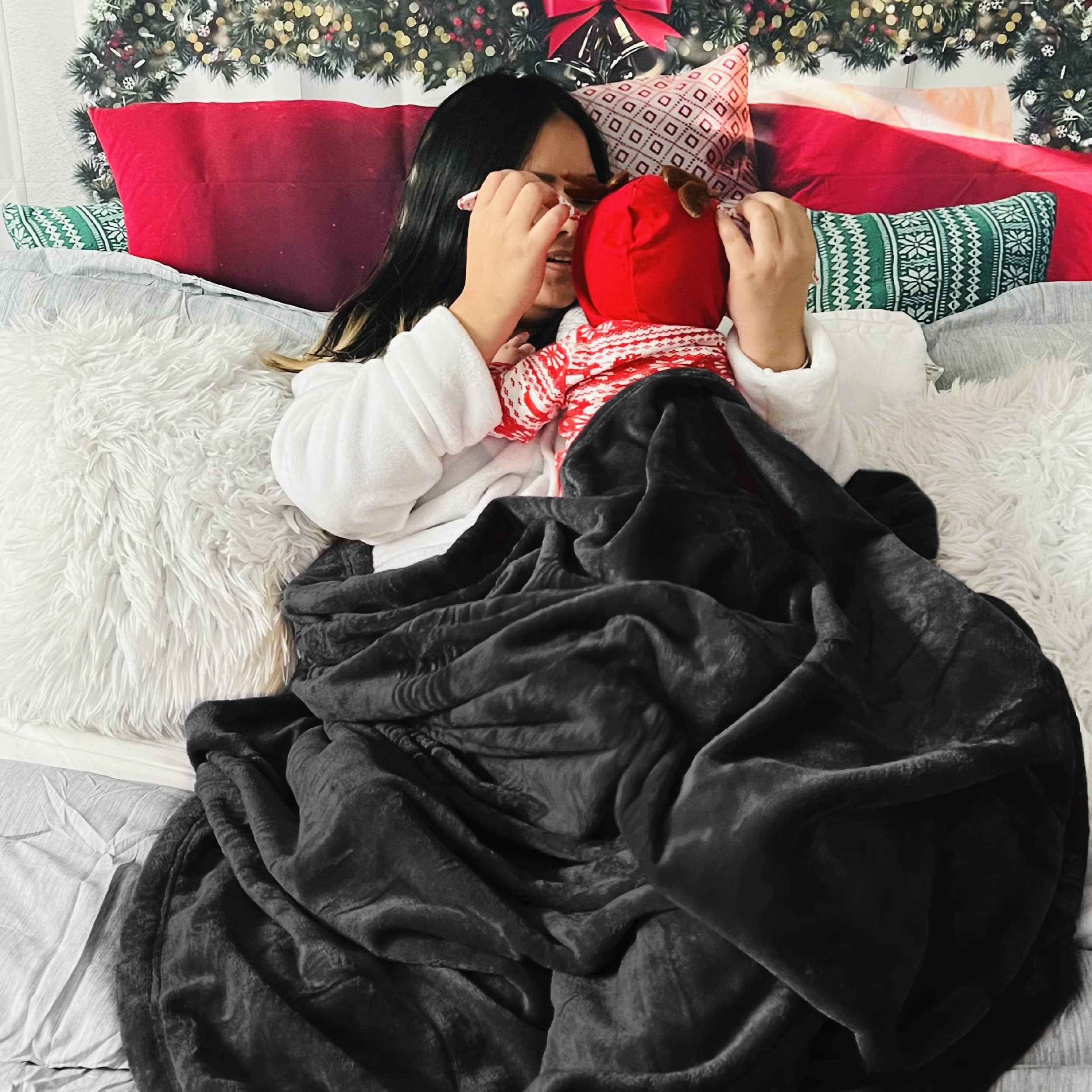 Foto 6 pulgar | Manta de Forro Polar Bedsure Negro 220 X 230 cm - Venta Internacional