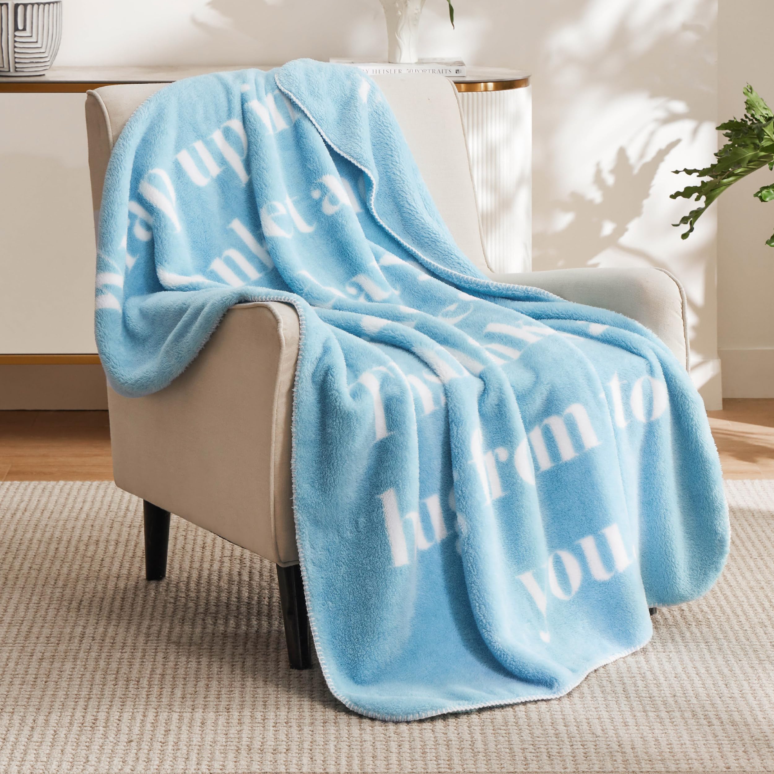 Foto 3 pulgar | Manta Curativa Bedsure Get Well Gifts Para Mujer, Azul, 50 X 60 Pulgadas - Venta Internacional.