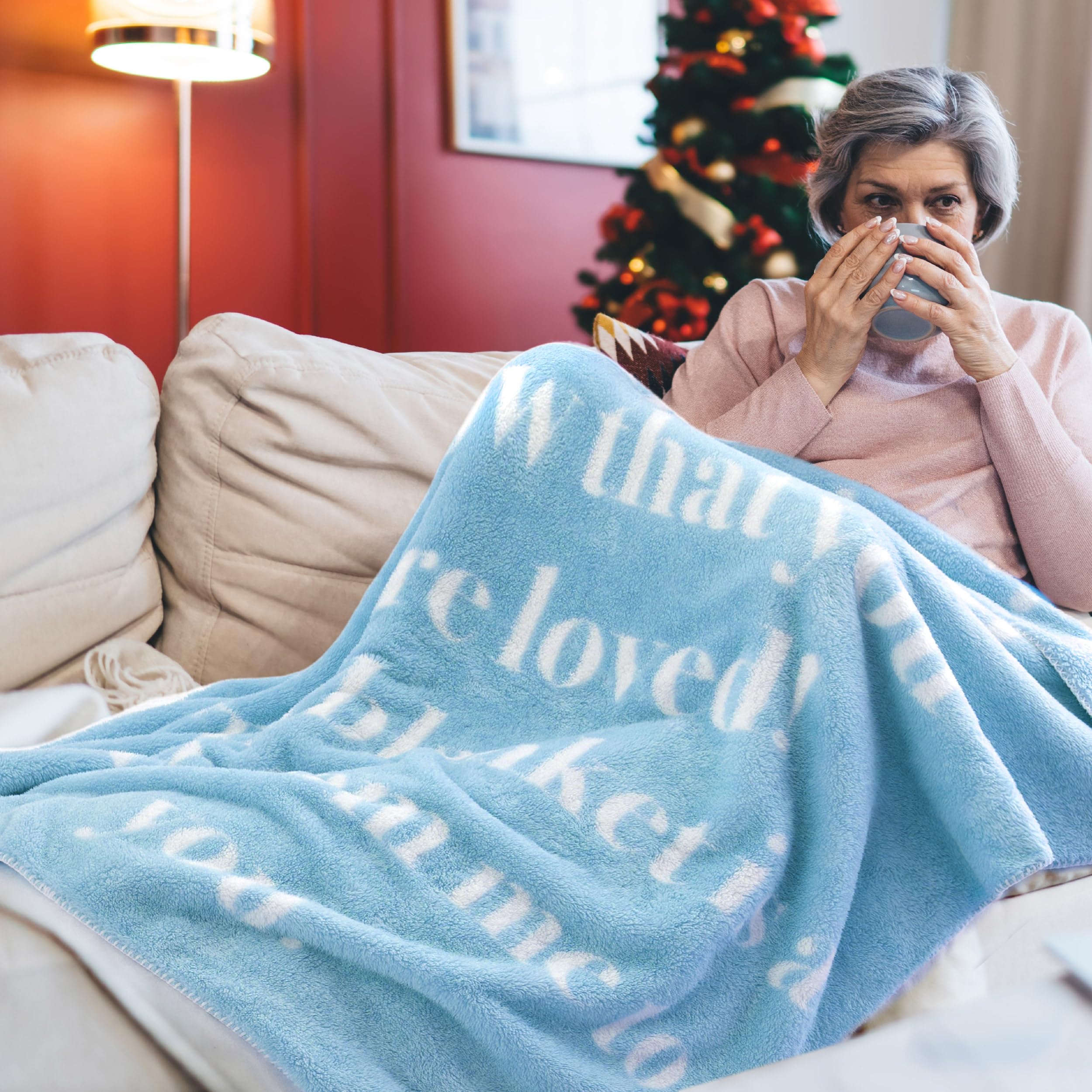 Foto 5 pulgar | Manta Curativa Bedsure Get Well Gifts Para Mujer, Azul, 50 X 60 Pulgadas - Venta Internacional.