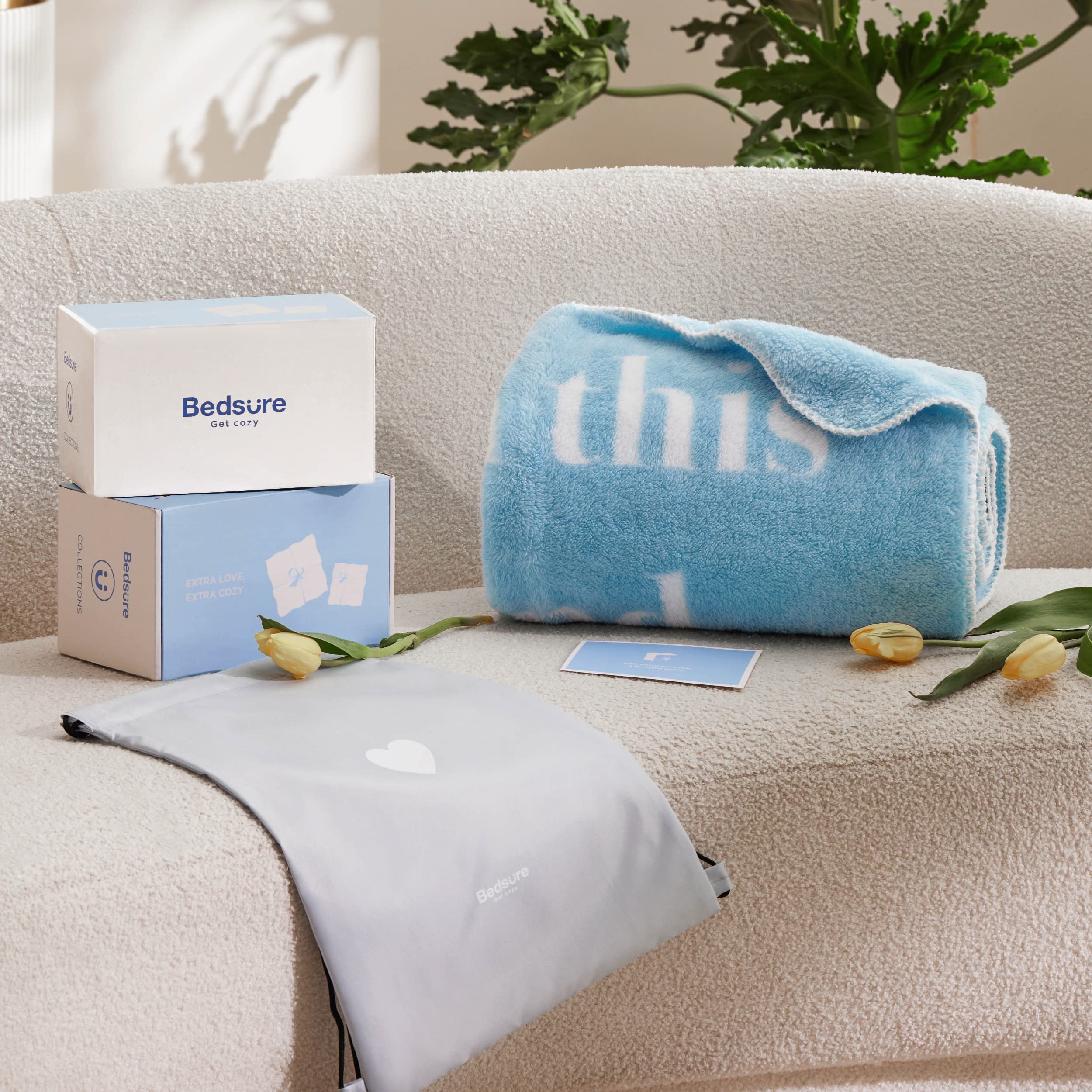 Foto 8 pulgar | Manta Curativa Bedsure Get Well Gifts Para Mujer, Azul, 50 X 60 Pulgadas - Venta Internacional.
