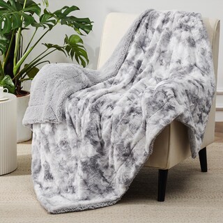 Foto 2 | Manta Bedsure Sherpa De Piel Sintética Cálida, Gris Claro, 130 X 150 Cm - Venta Internacional.