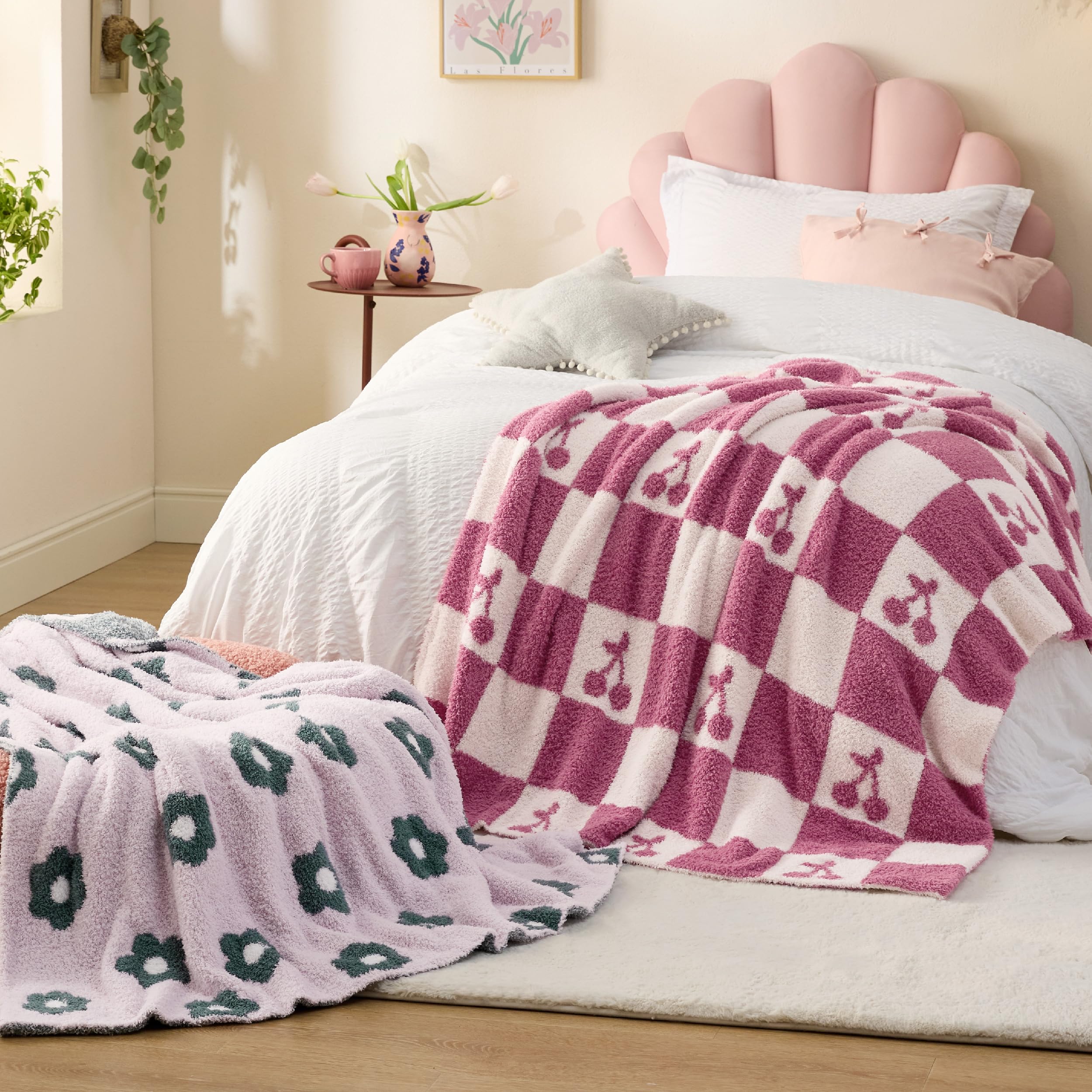 Foto 7 pulgar | Manta De Cama Supersuave De 50 X 60 Cm, Color Rosa Cereza - Venta Internacional.