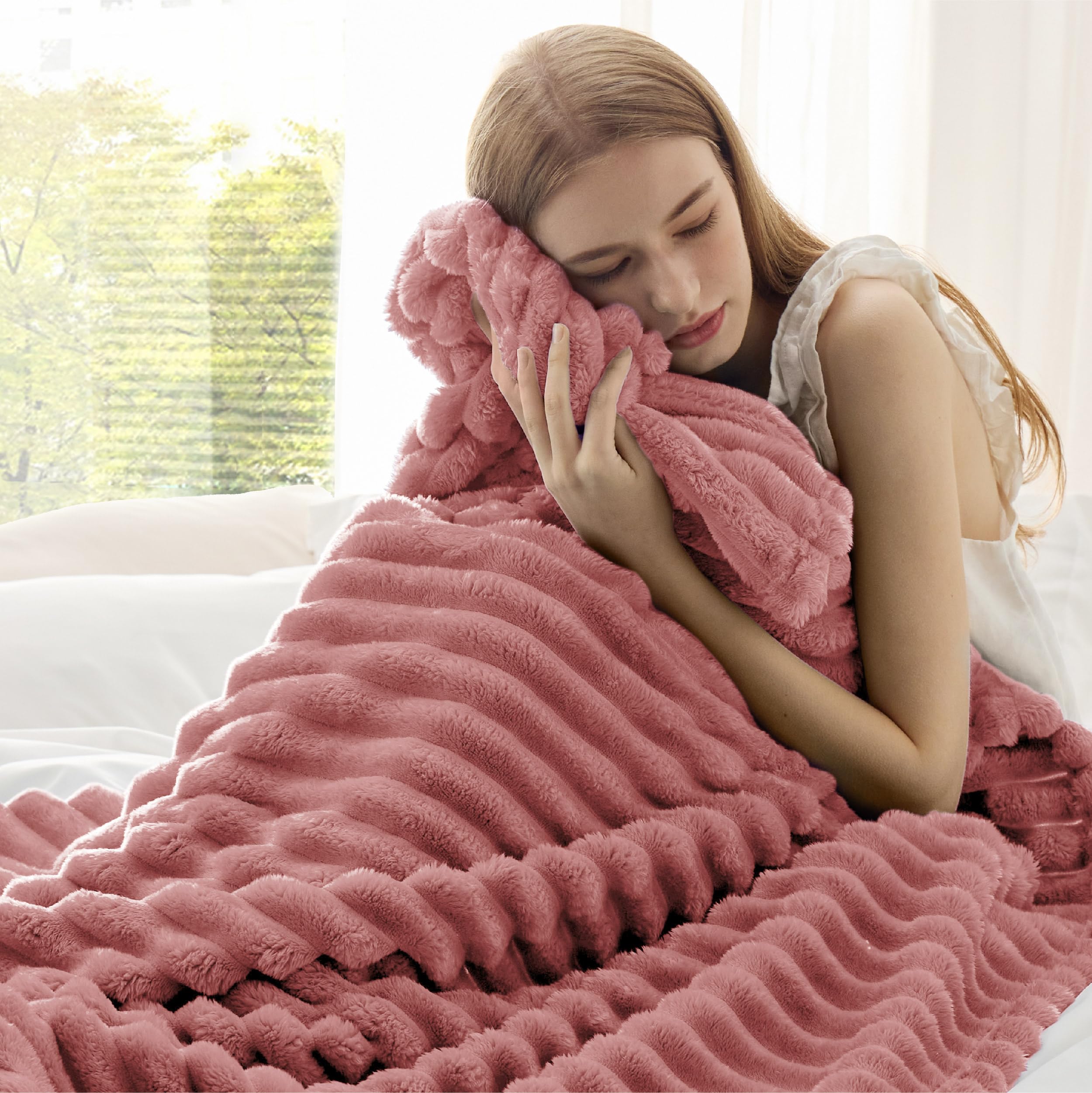 Foto 4 pulgar | Manta De Forro Polar Bedsure Brick Dust Para Sofá, 130 X 150 Cm - Venta Internacional.