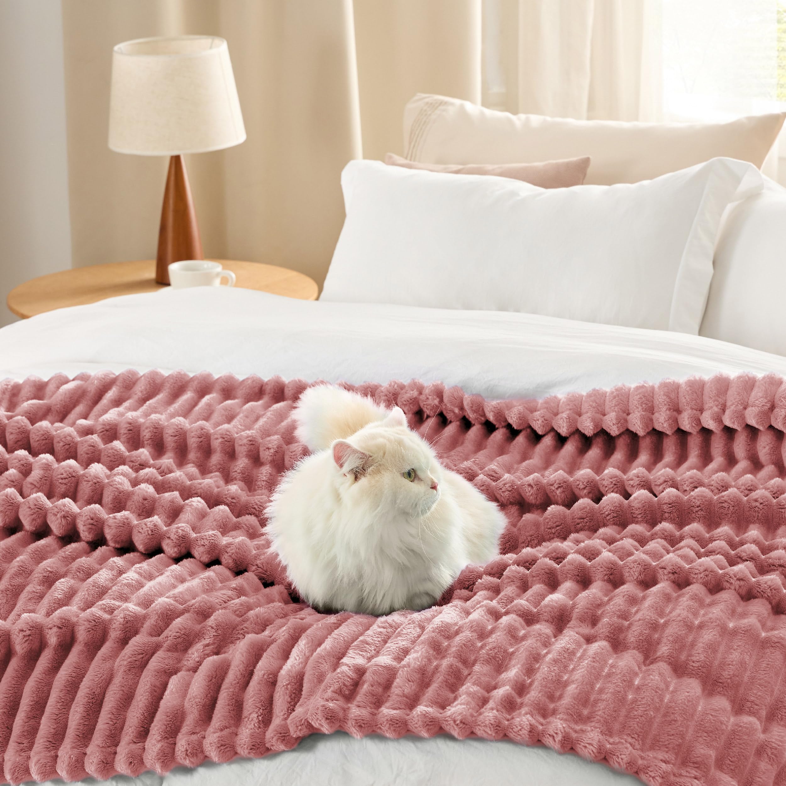 Foto 5 pulgar | Manta De Forro Polar Bedsure Brick Dust Para Sofá, 130 X 150 Cm - Venta Internacional.