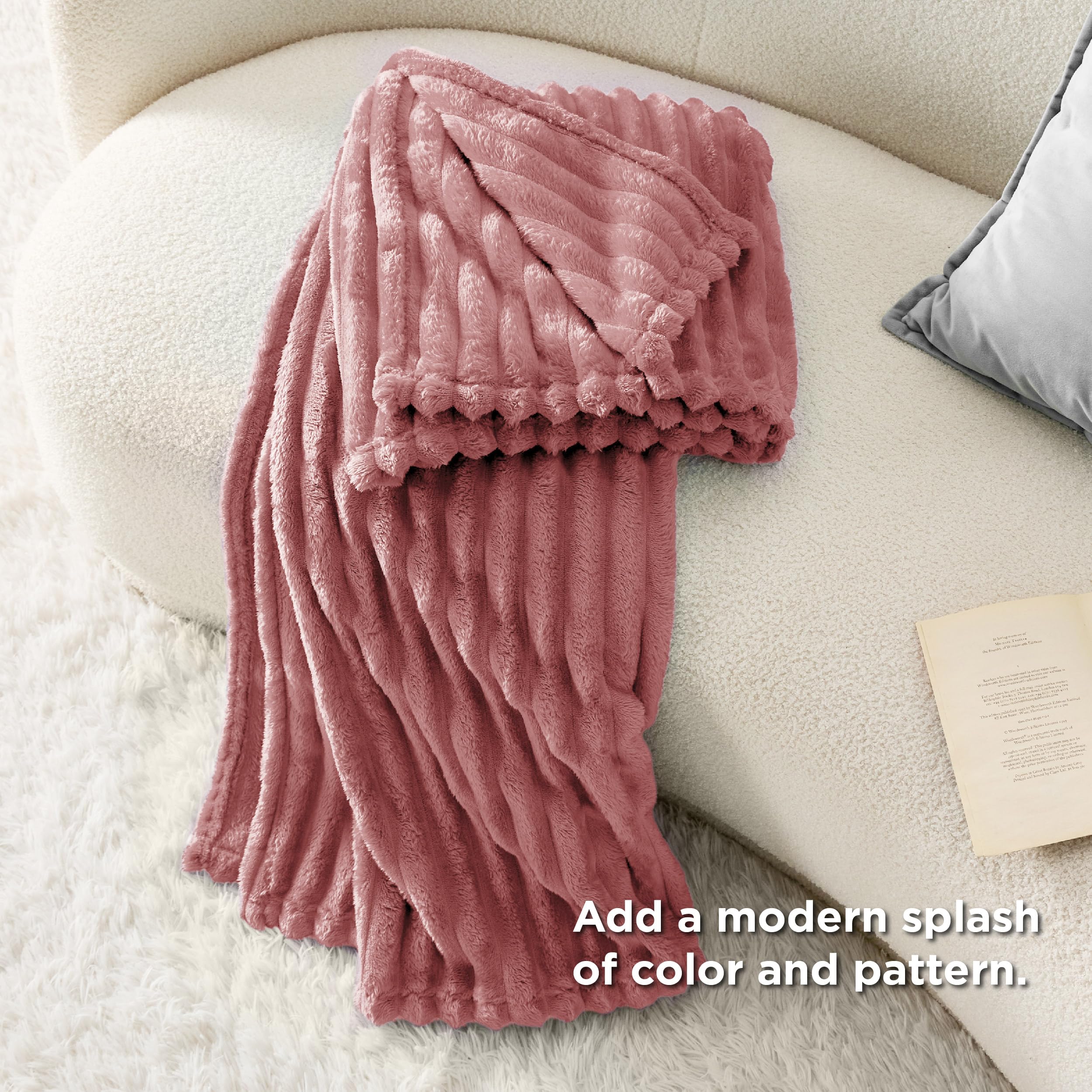 Foto 6 pulgar | Manta De Forro Polar Bedsure Brick Dust Para Sofá, 130 X 150 Cm - Venta Internacional.
