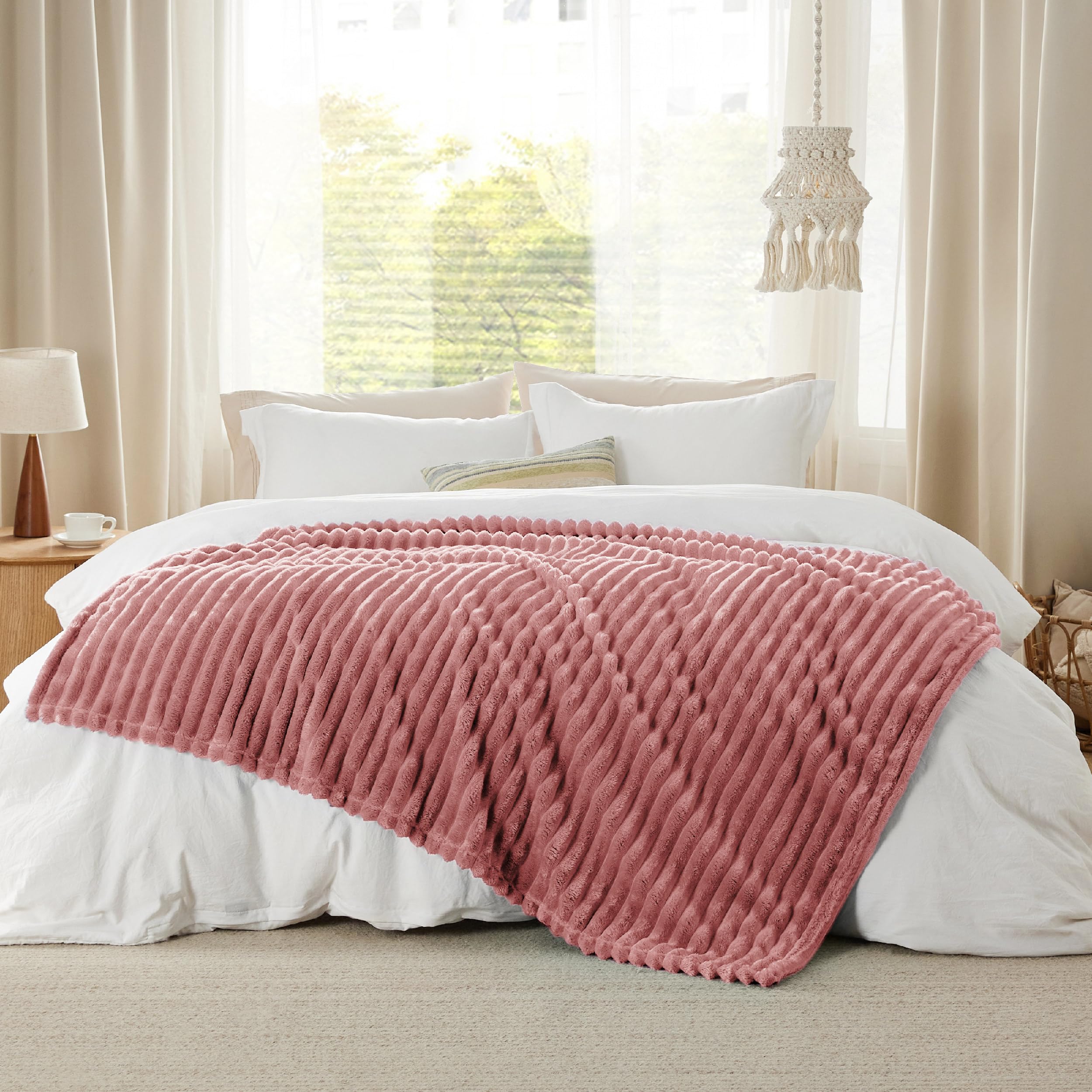 Foto 7 pulgar | Manta De Forro Polar Bedsure Brick Dust Para Sofá, 130 X 150 Cm - Venta Internacional.